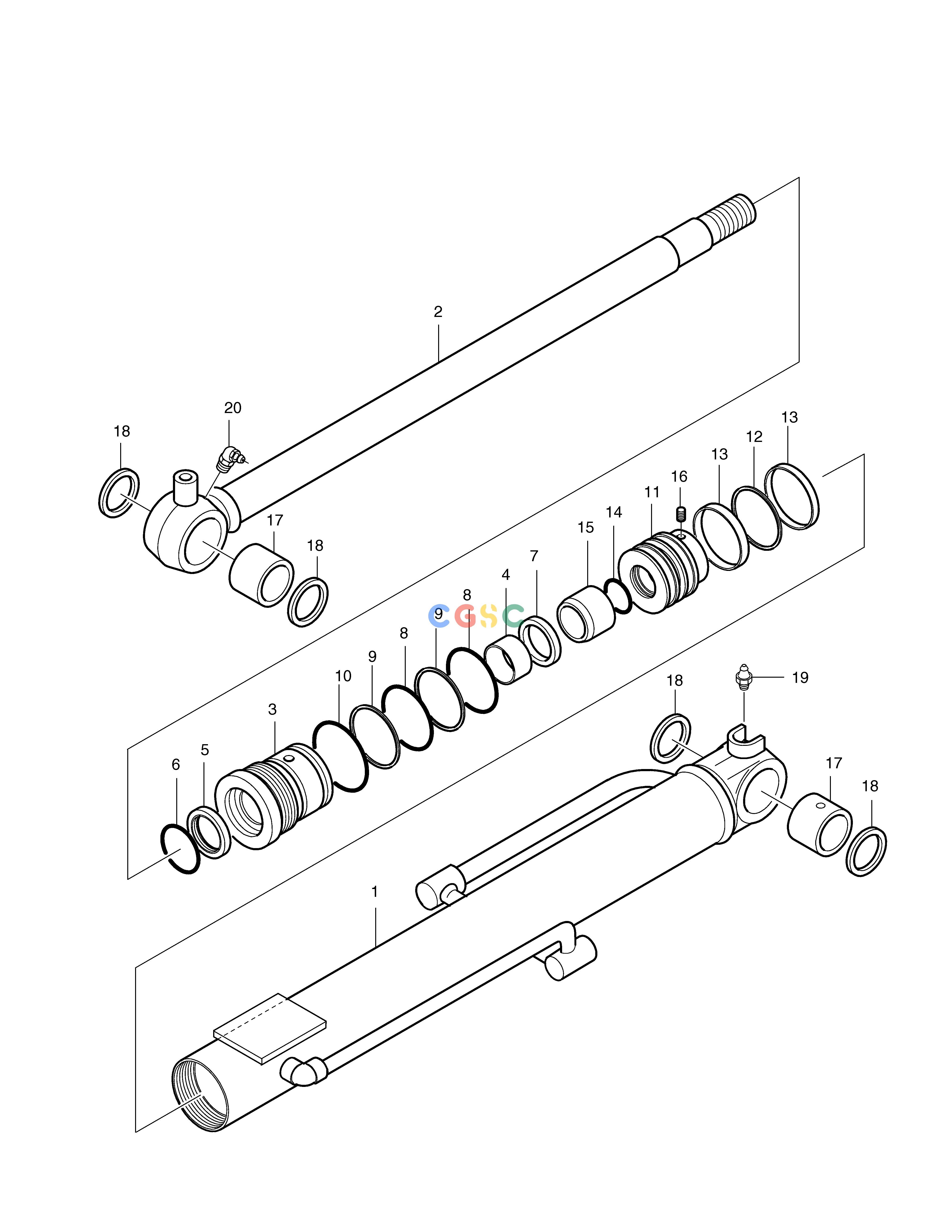 斗山零件查询BOOM CYLINDER SOLAR 015PLUS (S/N 20001~) Doosan parts catalog online