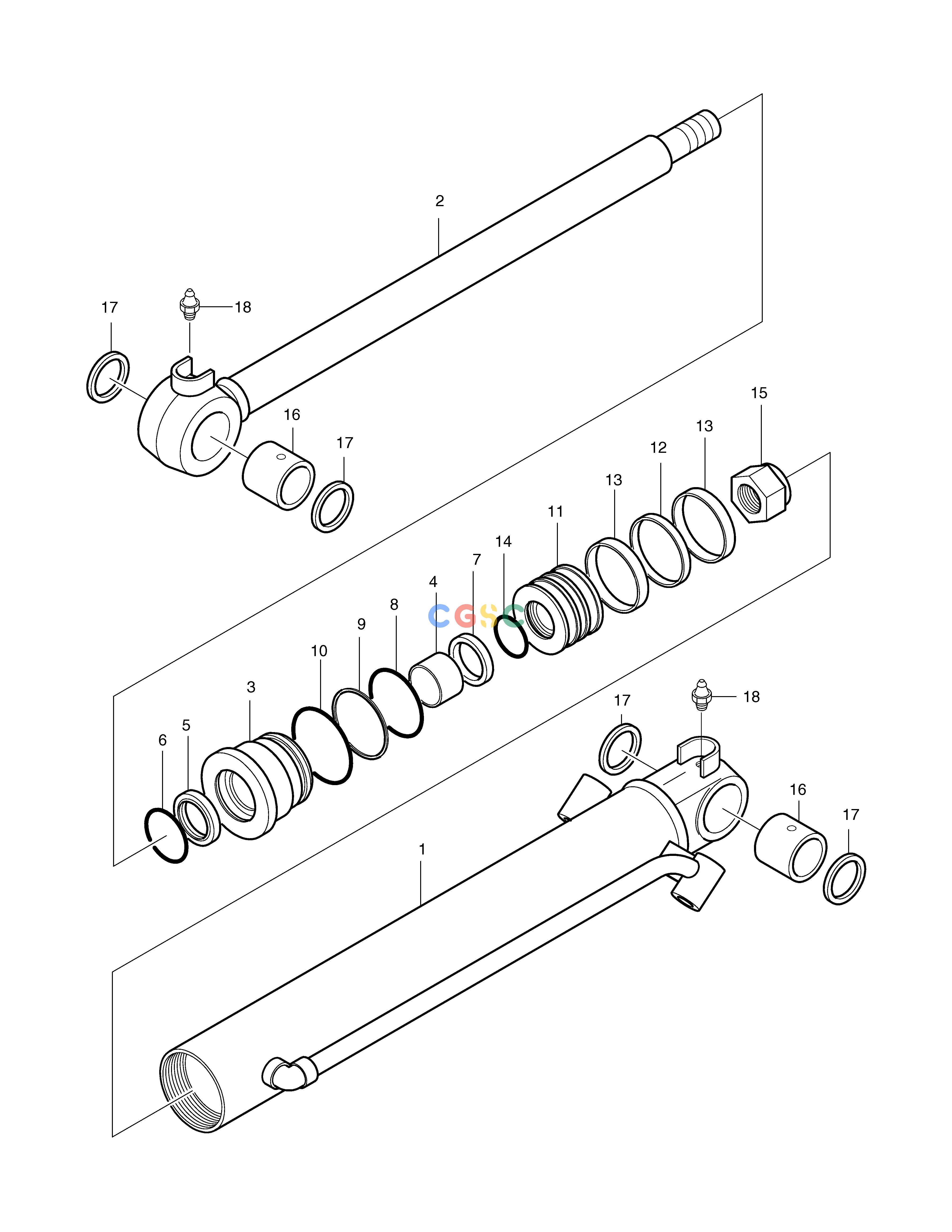 斗山零件查询BUCKET CYLINDER SOLAR 015PLUS (S/N 20001~) Doosan parts catalog online