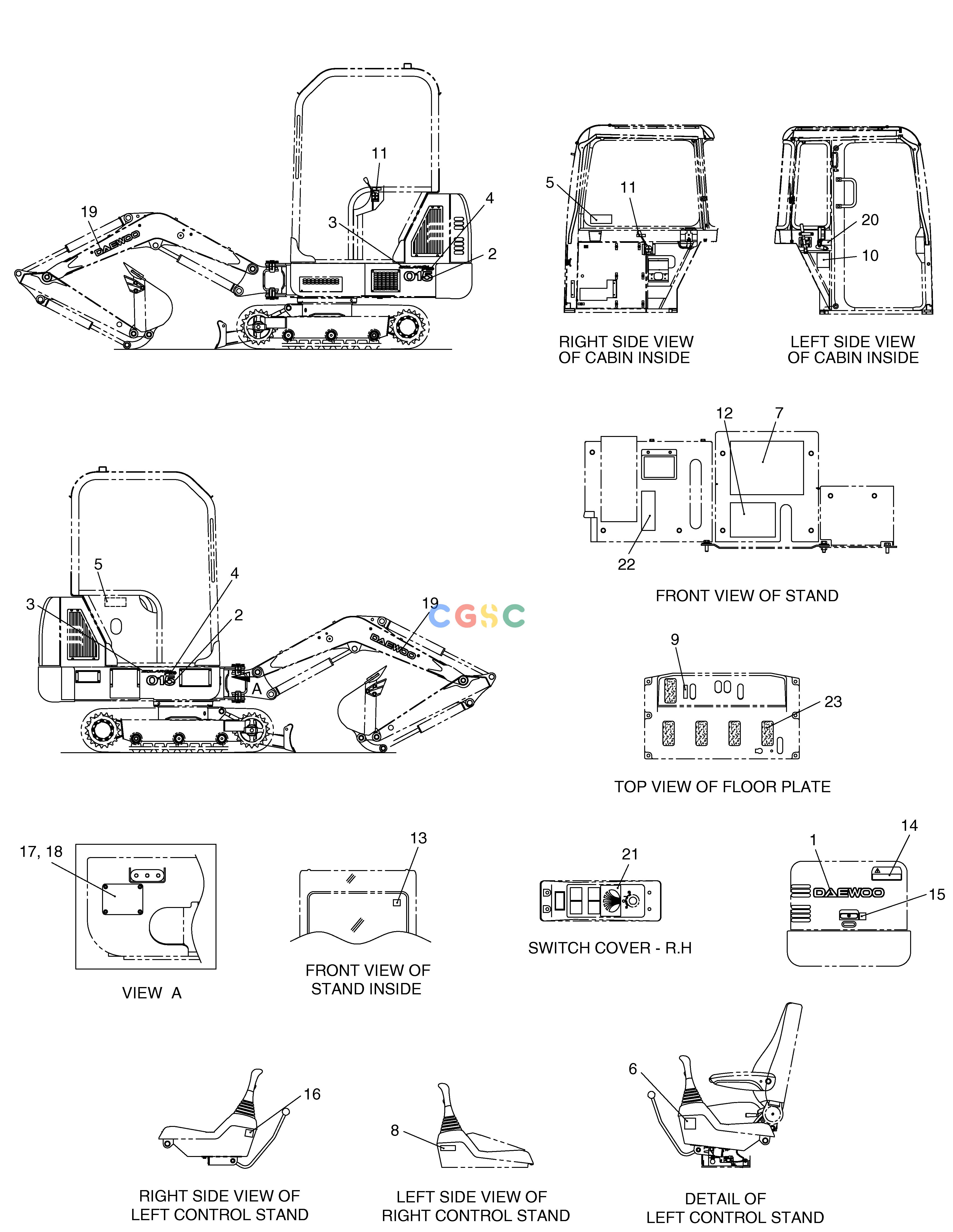 斗山零件查询NAME PLATE-KOREA SOLAR 015PLUS (S/N 20001~) Doosan parts catalog online
