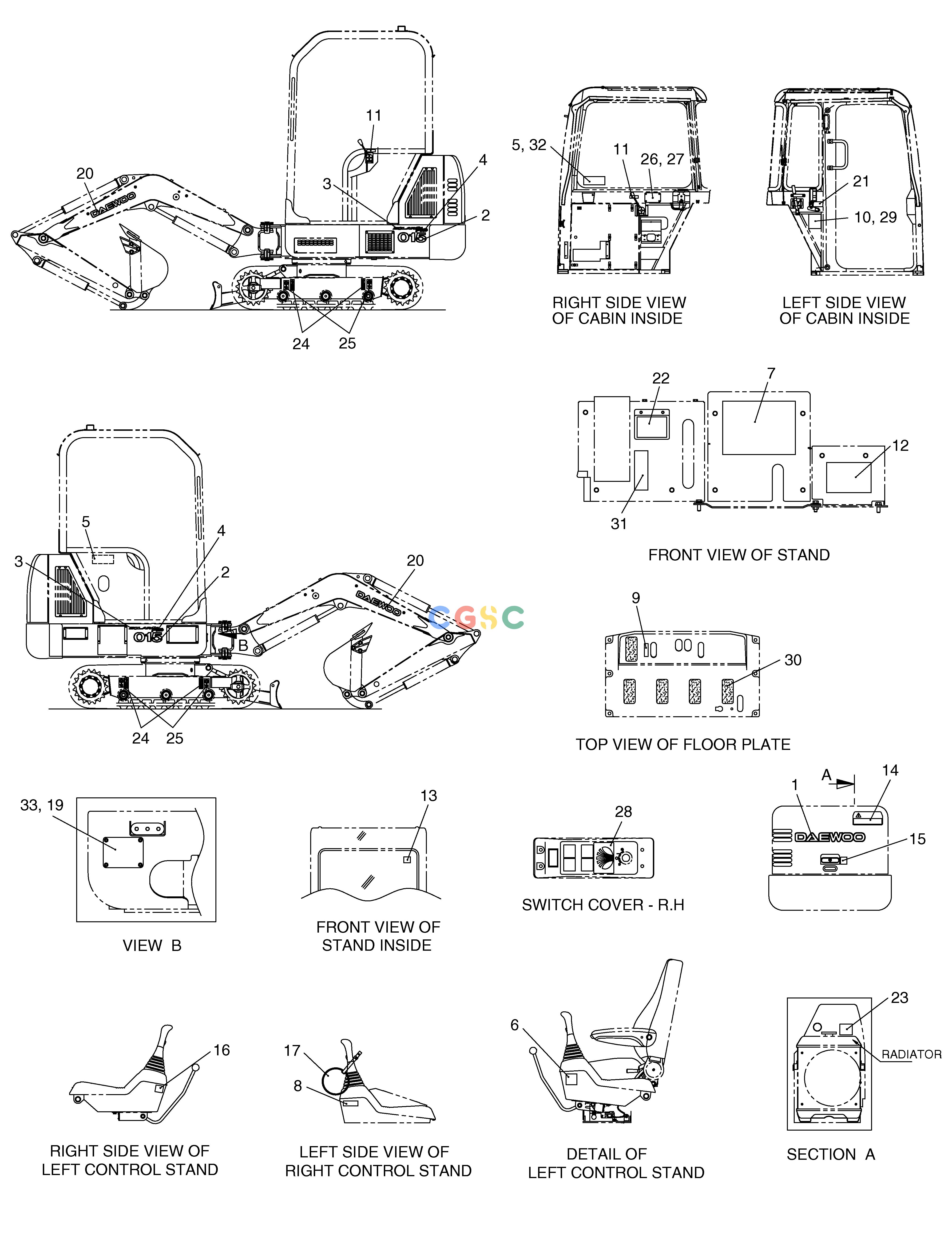 斗山零件查询NAME PLATE-ENGLISH SOLAR 015PLUS (S/N 20001~) Doosan parts catalog online