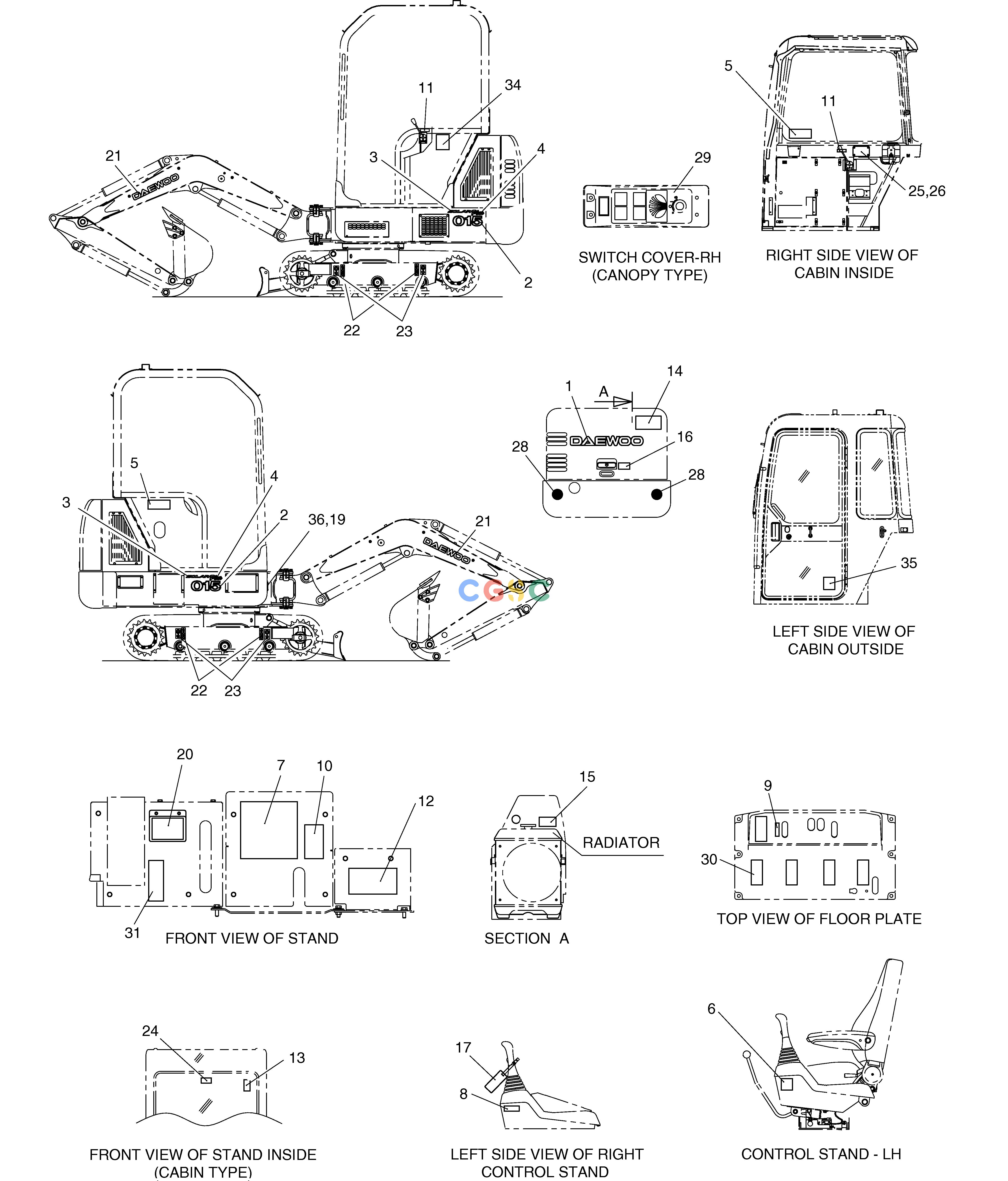 斗山零件查询NAME PLATE-EUROPE SOLAR 015PLUS (S/N 20001~) Doosan parts catalog online