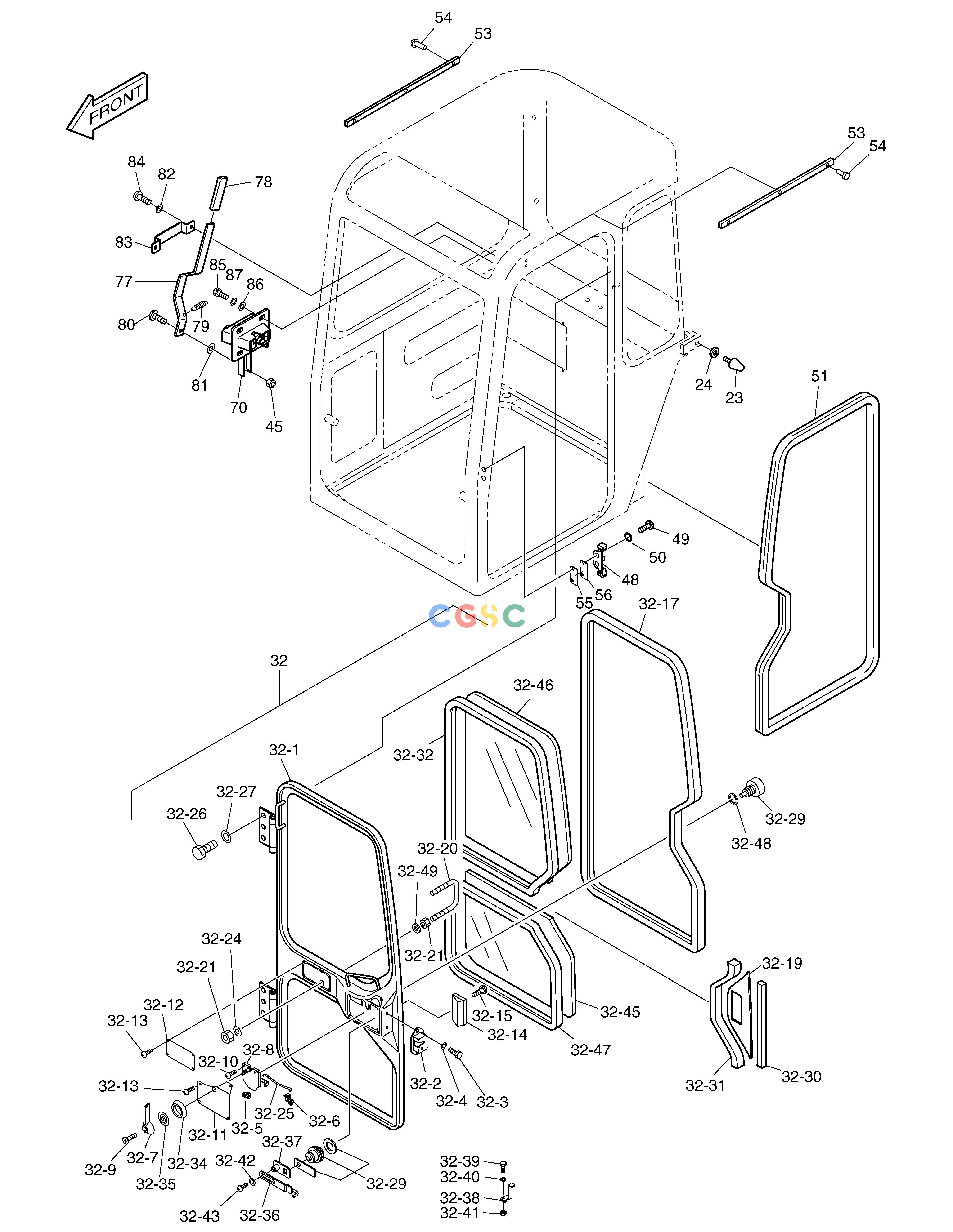 斗山零件查询CABIN(3) SOLAR 015PLUS (S/N 20001~) Doosan parts catalog online