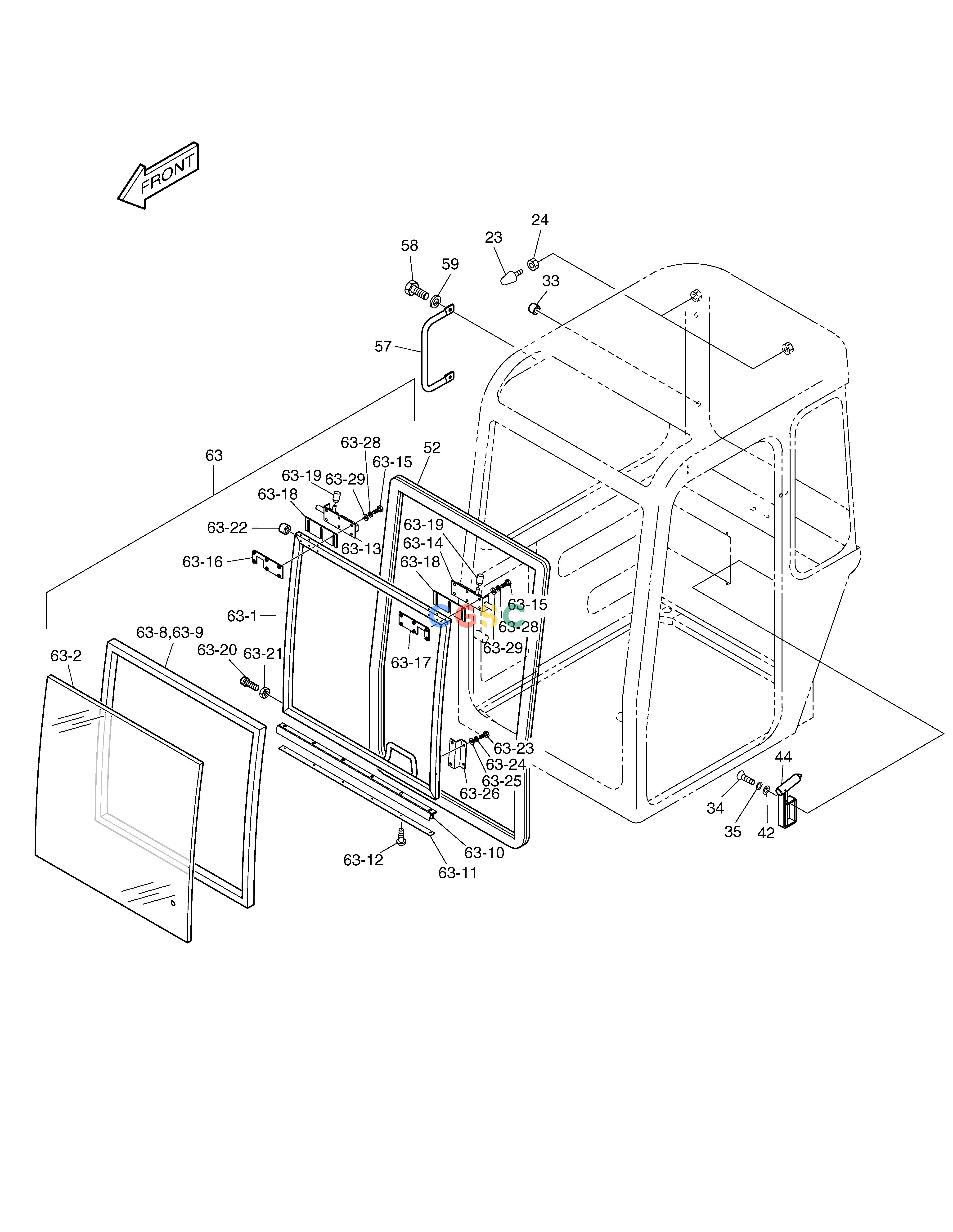斗山零件查询CABIN(4) SOLAR 015PLUS (S/N 20001~) Doosan parts catalog online