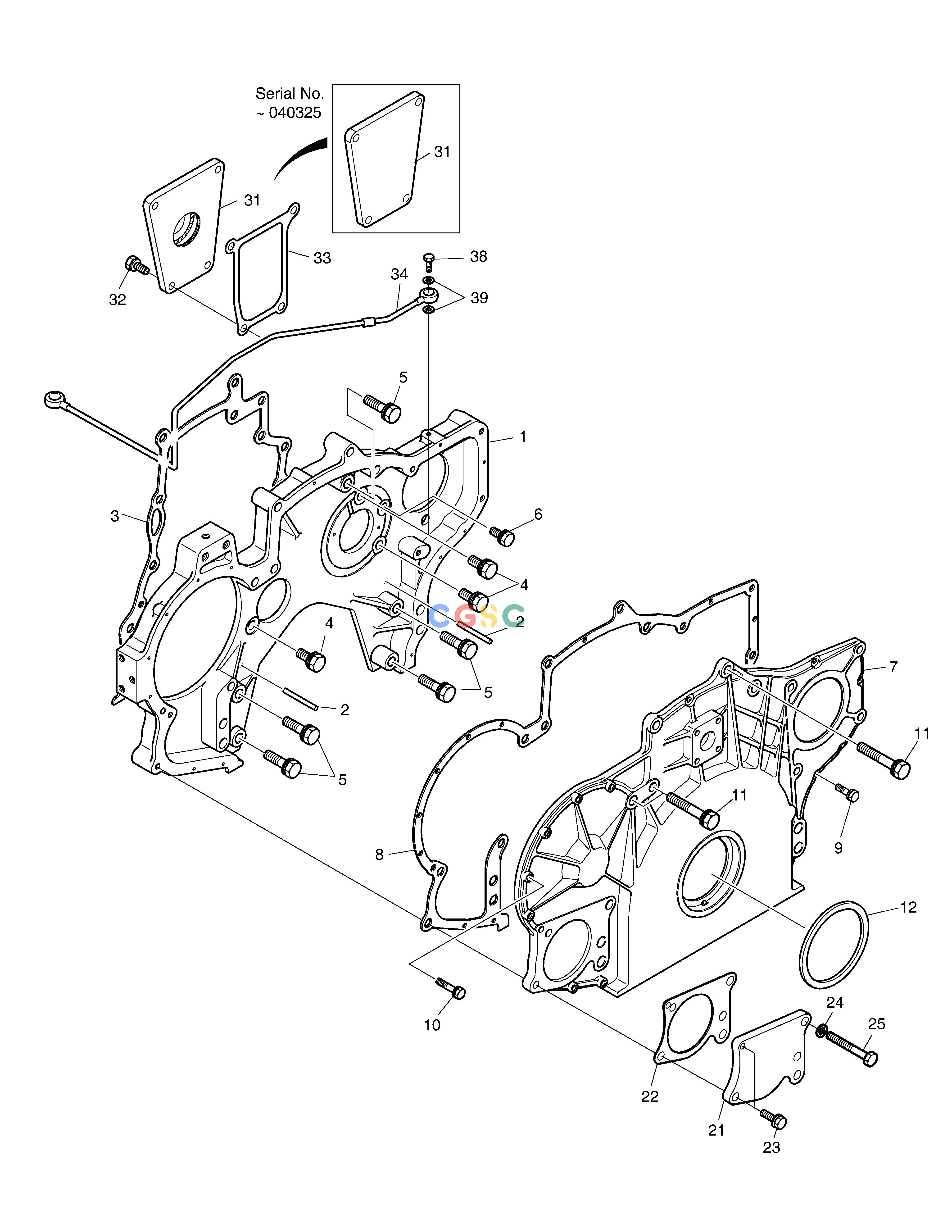 斗山零件查询TIMING GEAR CASE SOLAR 340LC-V Doosan parts catalog online
