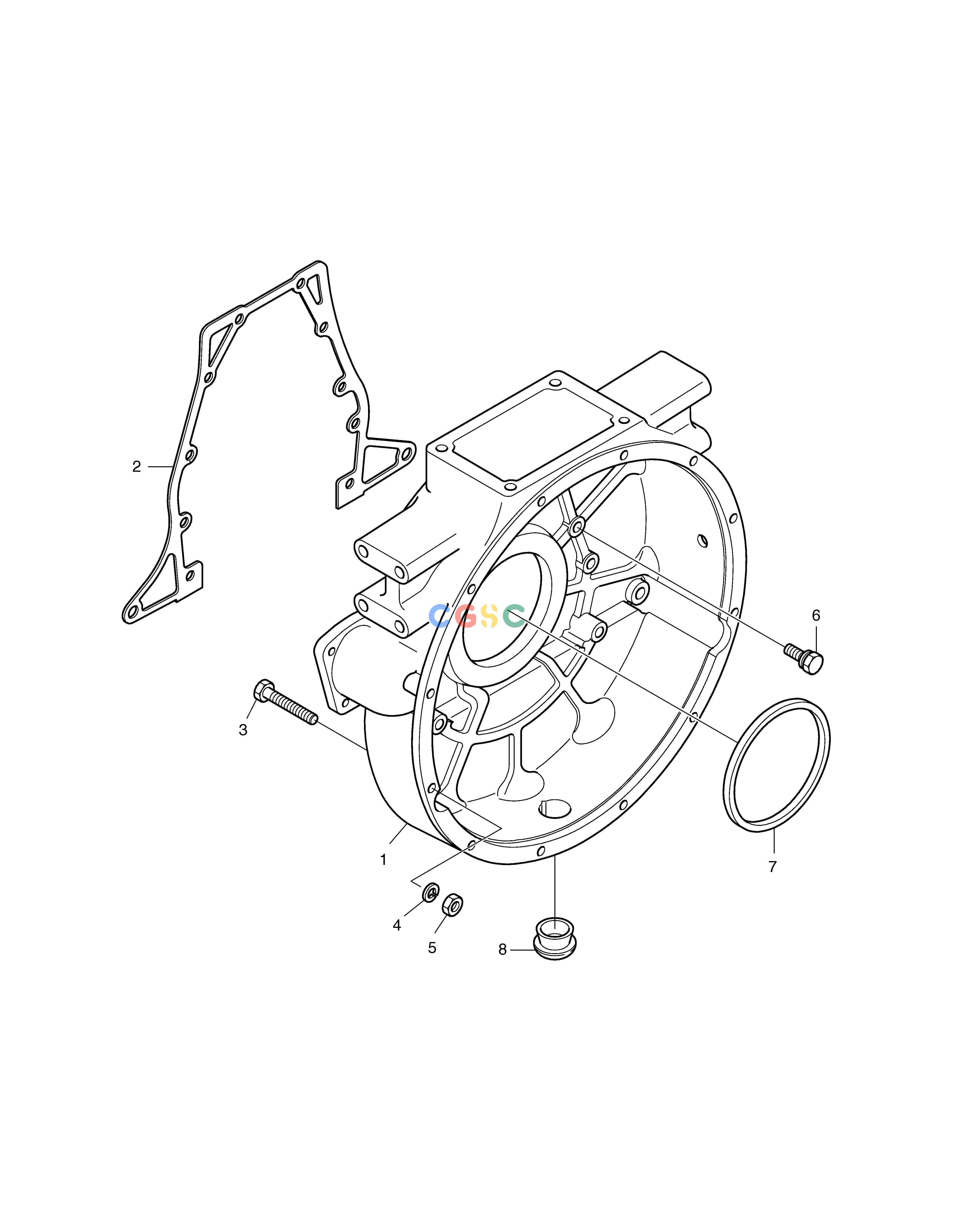 斗山零件查询FLYWHEEL HOUSING SOLAR 340LC-V Doosan parts catalog online
