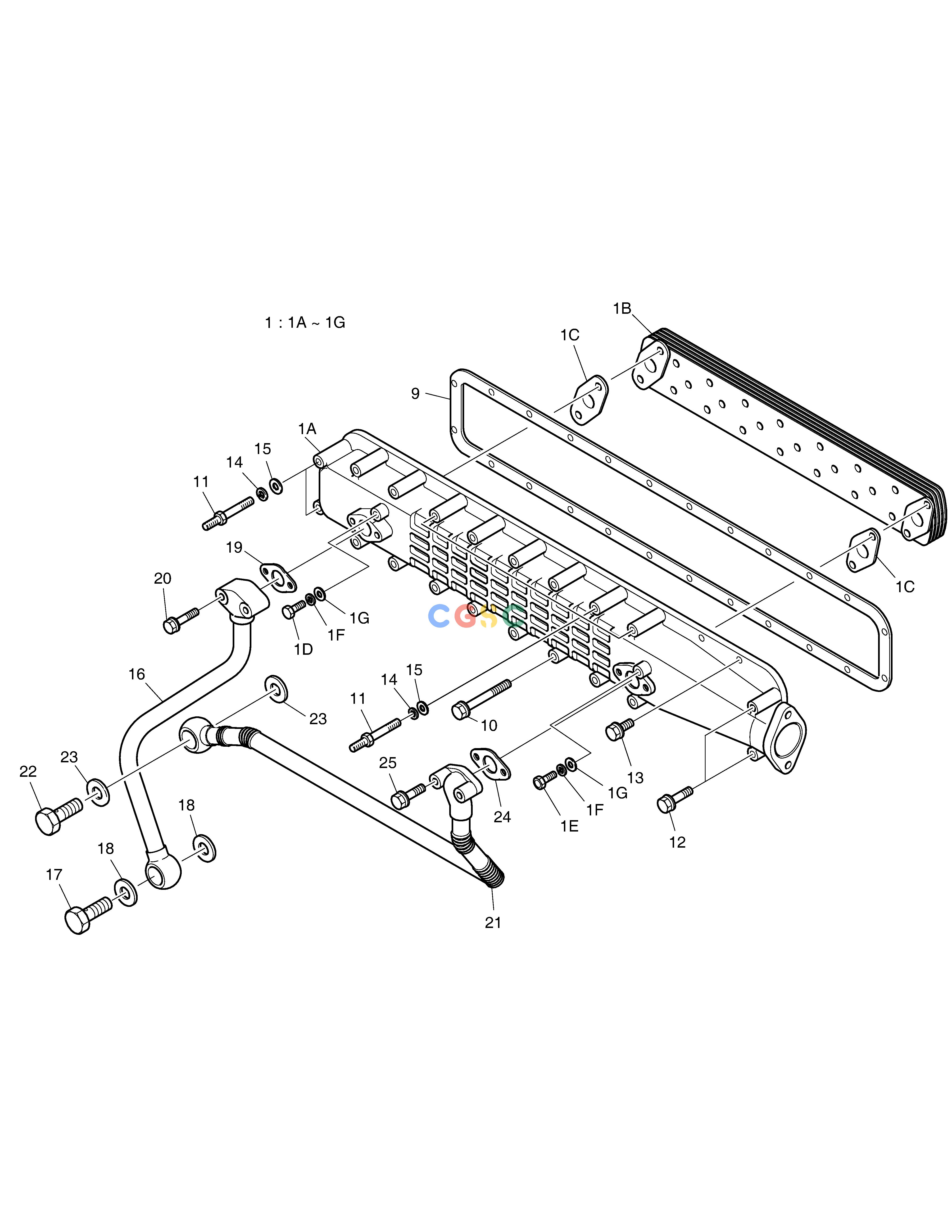 斗山零件查询OIL COOLER SOLAR 340LC-V Doosan parts catalog online