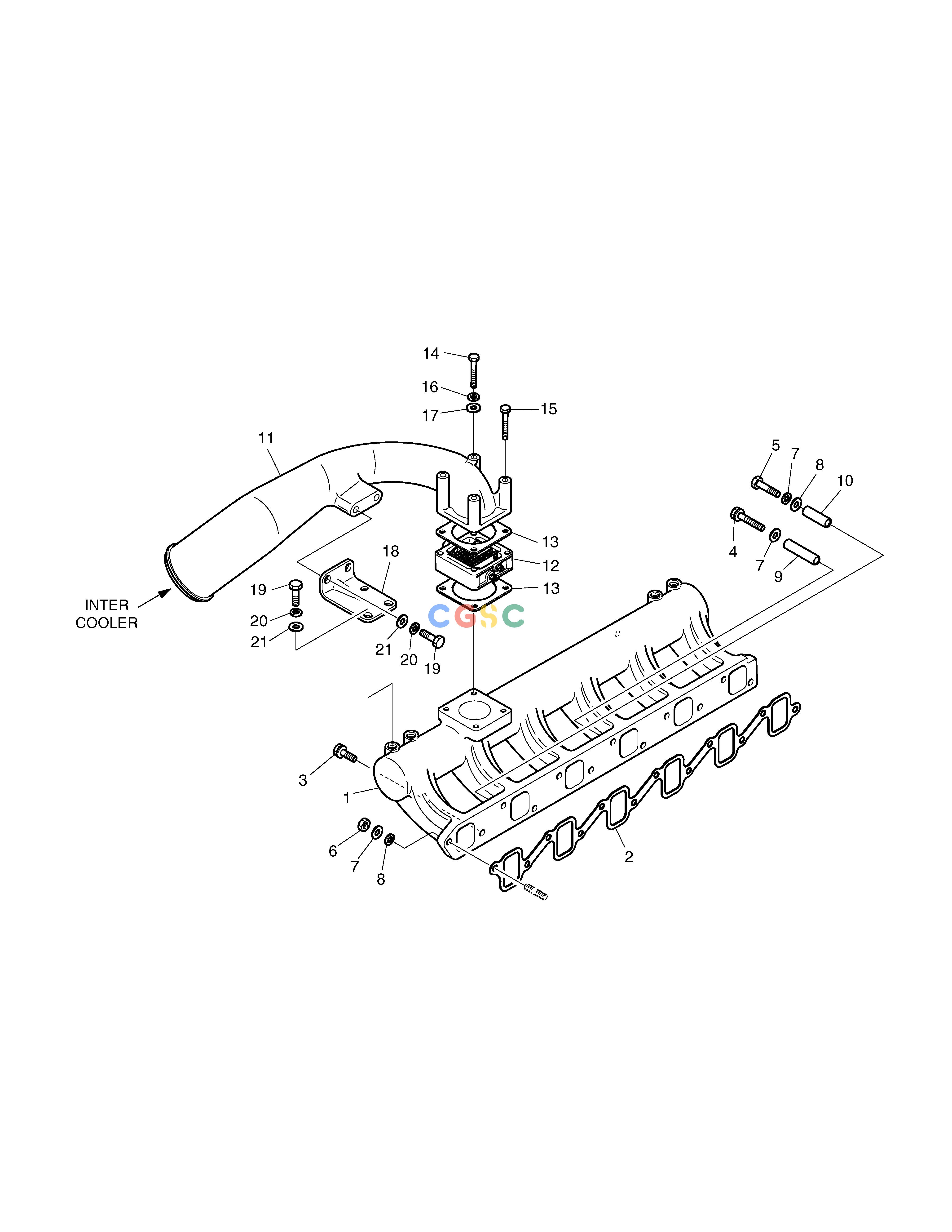 斗山零件查询INTAKE MANIFOLD SOLAR 340LC-V Doosan parts catalog online