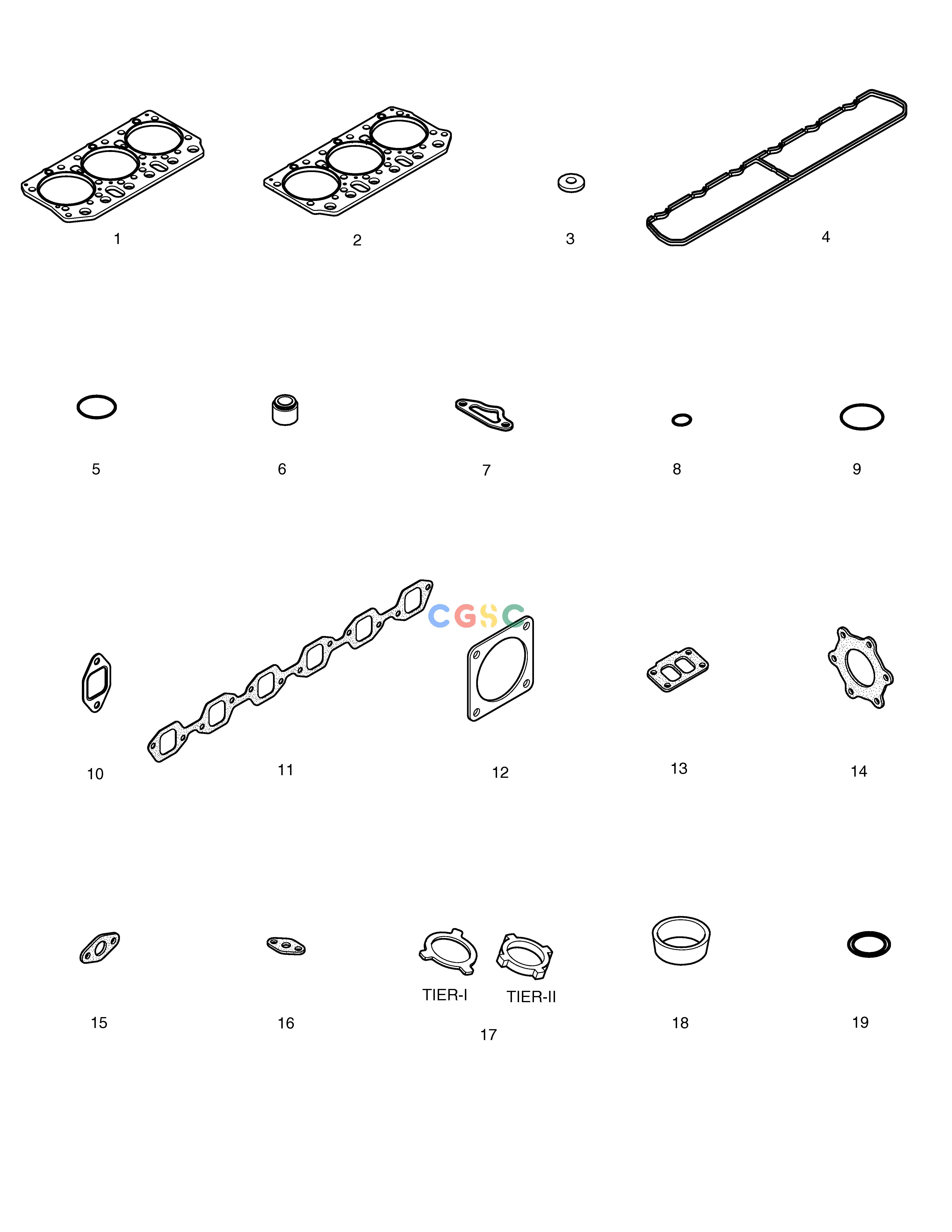斗山零件查询OVER HAUL GASKET KIT-TOP SOLAR 340LC-V Doosan parts catalog online