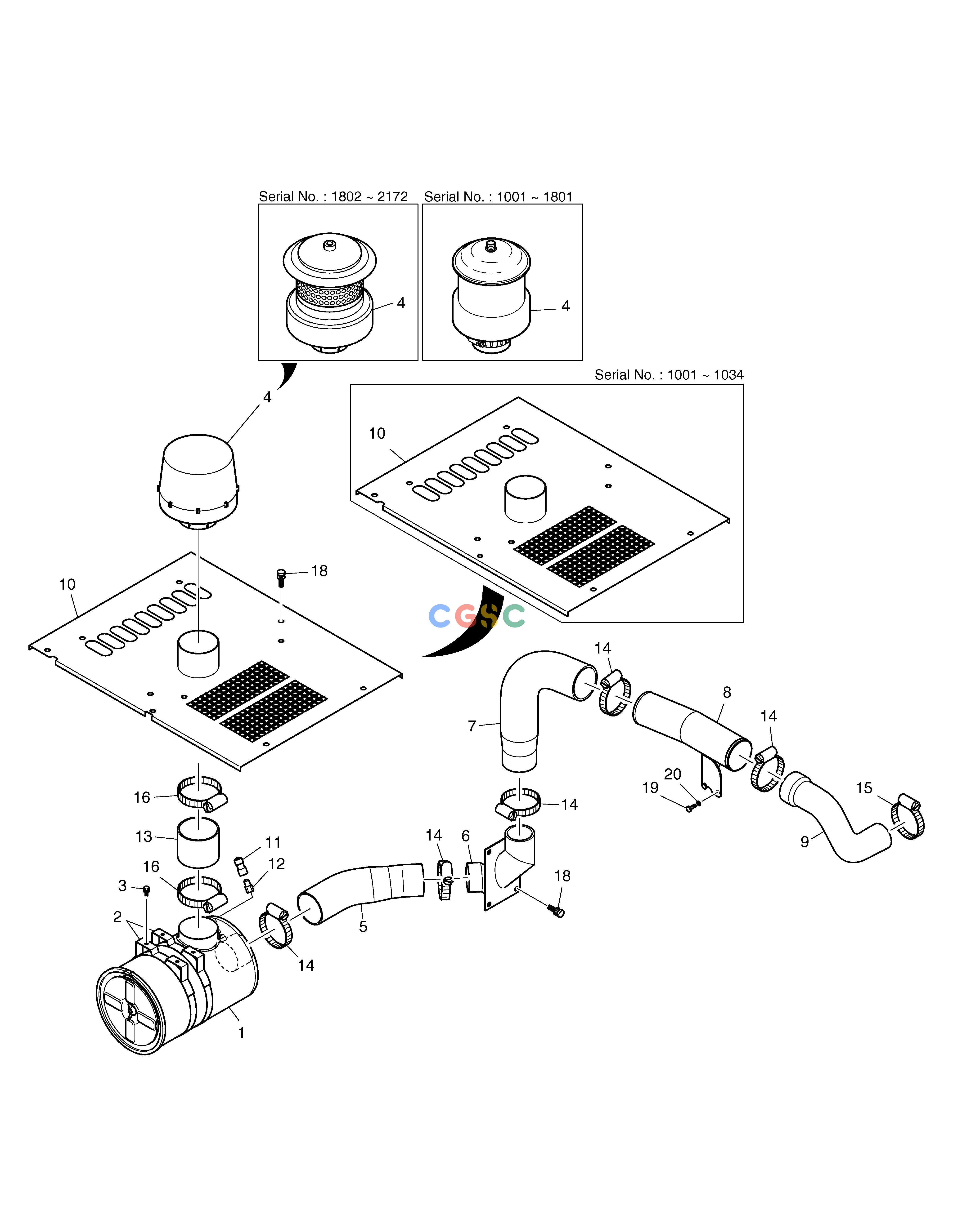 斗山零件查询AIR CLEANER ASS'Y SOLAR 340LC-V Doosan parts catalog online