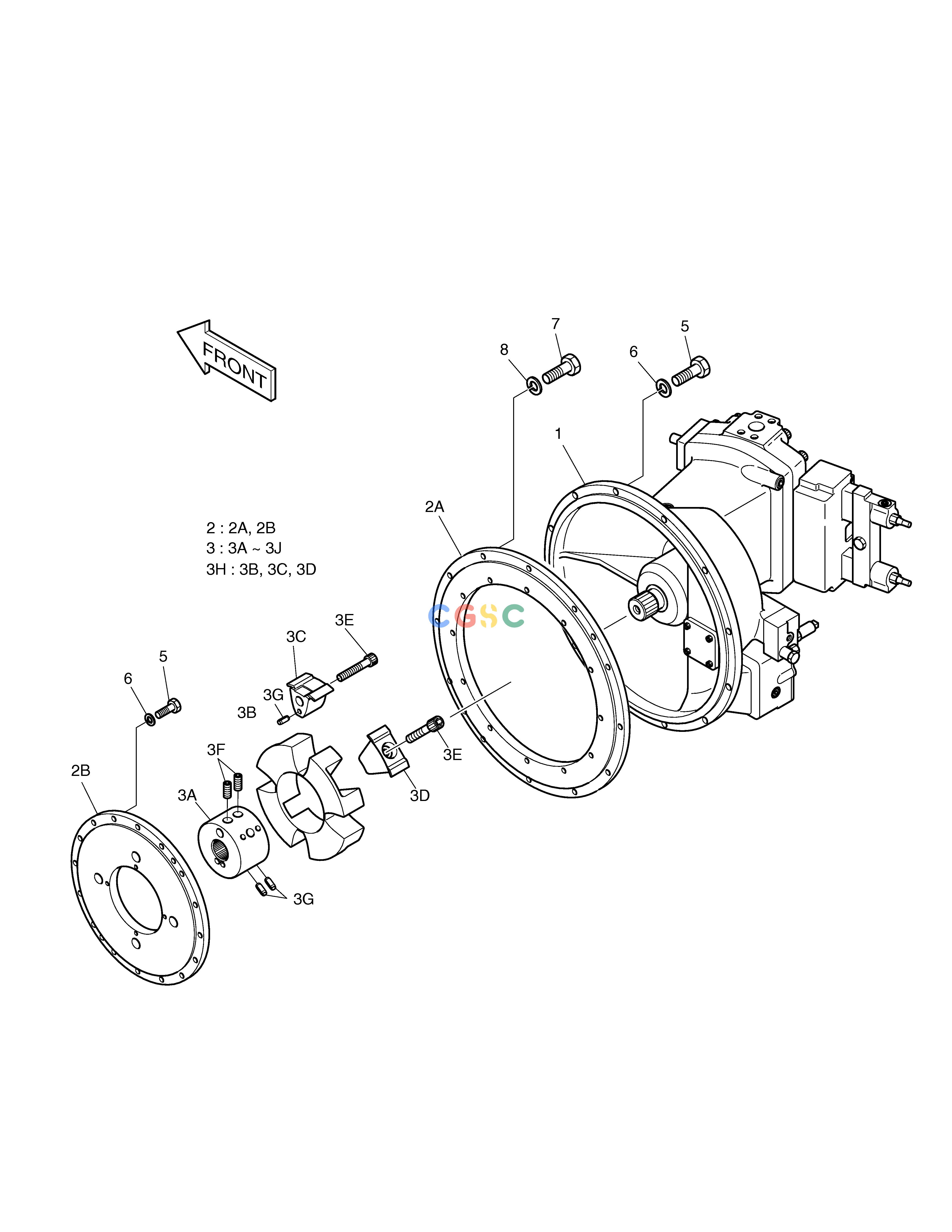 斗山零件查询PUMP MOUNTING SOLAR 340LC-V Doosan parts catalog online