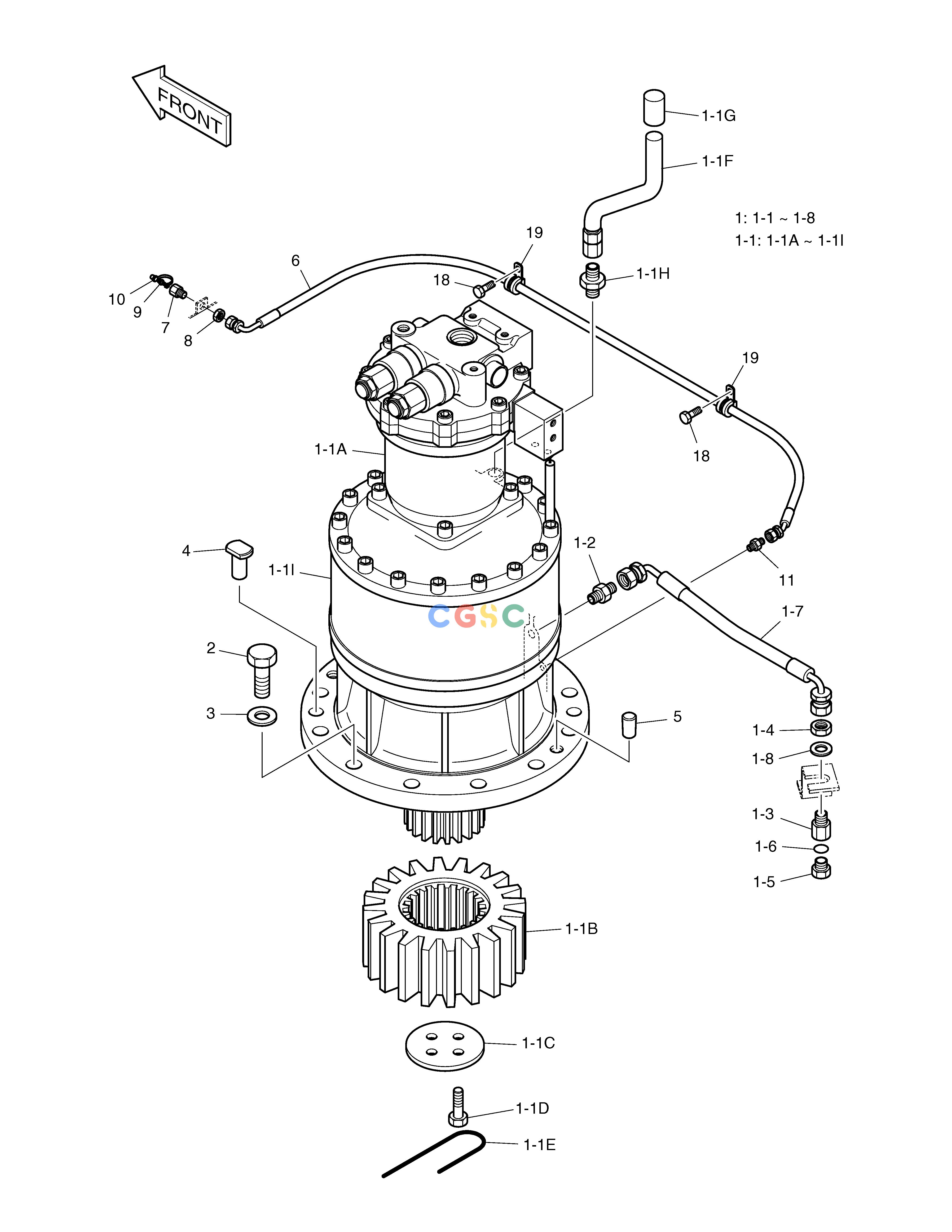 斗山零件查询SWING DEVICE ASS'Y SOLAR 340LC-V Doosan parts catalog online