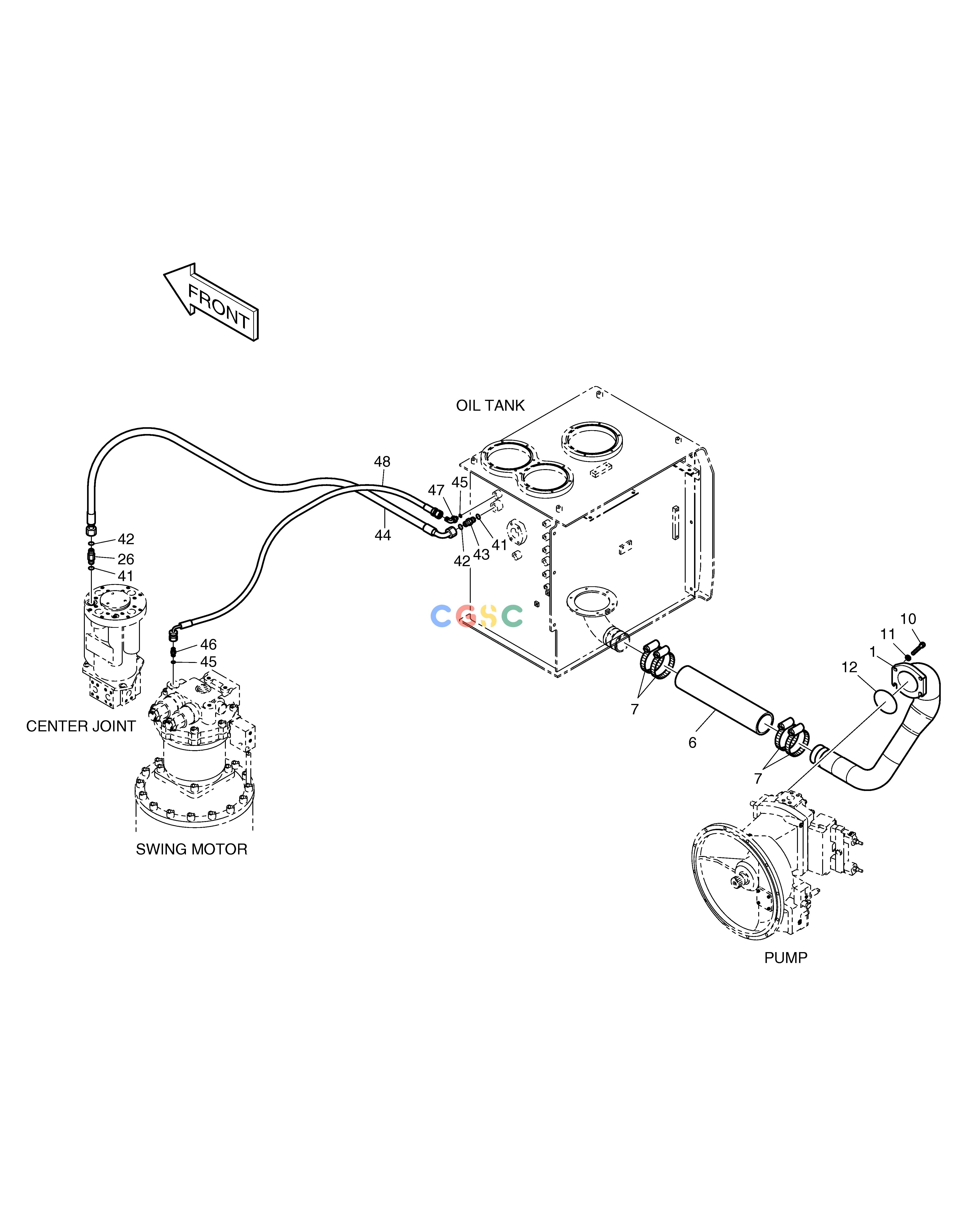 斗山零件查询OIL COOLER PIPING(1) SOLAR 340LC-V Doosan parts catalog online