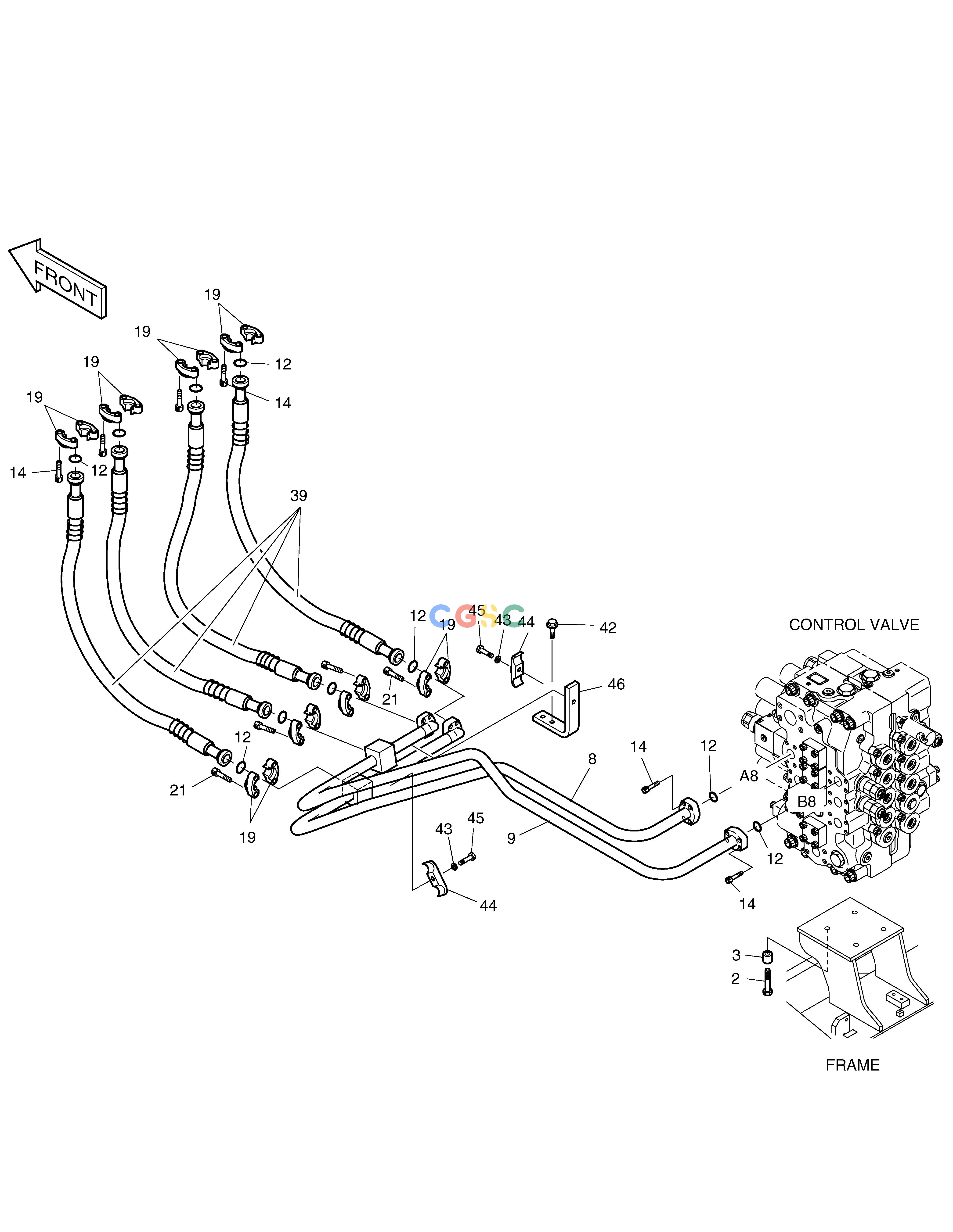 斗山零件查询MAIN PIPING(2) SOLAR 340LC-V Doosan parts catalog online