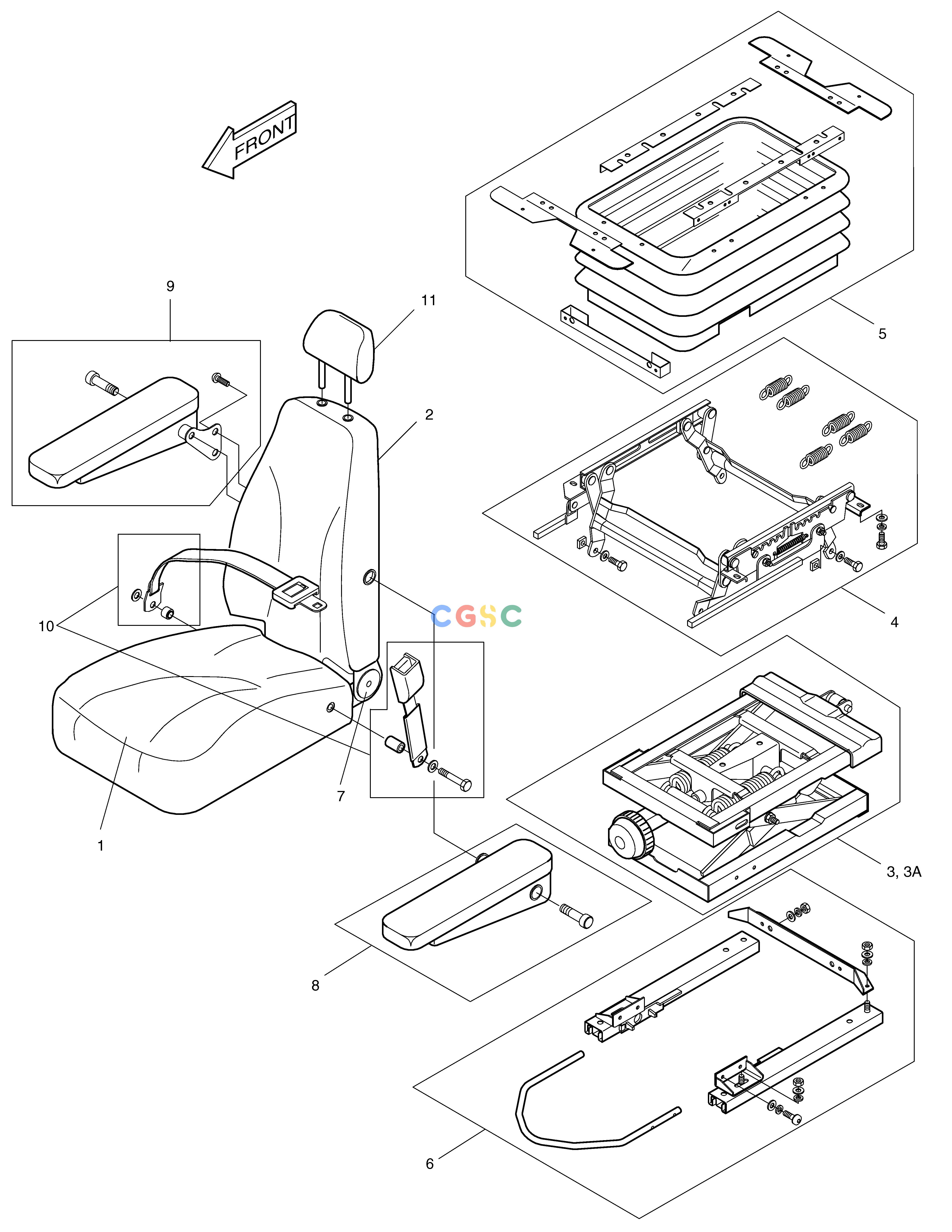 斗山零件查询SEAT-EXCEPT EUROPE & U.S.A SOLAR 340LC-V Doosan parts catalog online