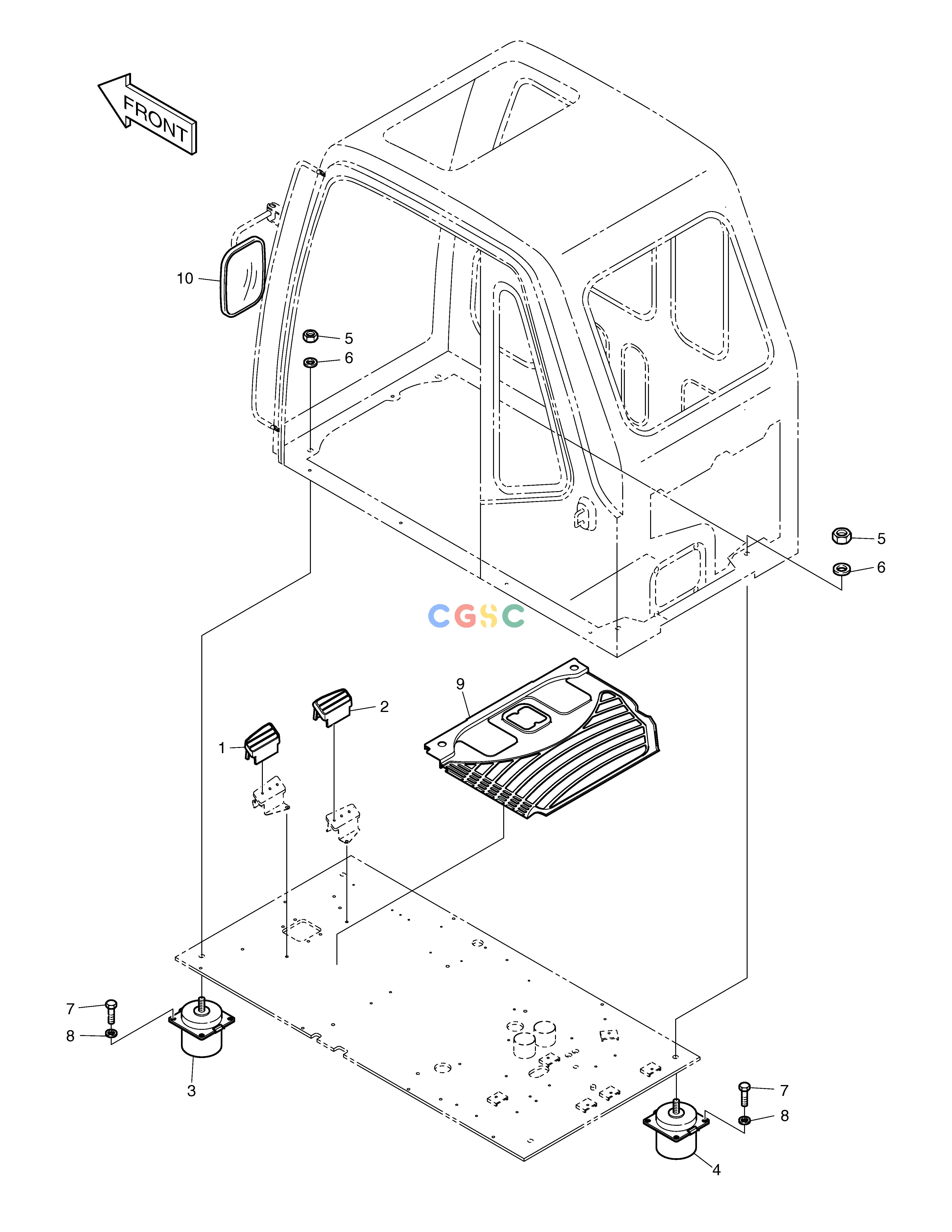 斗山零件查询CABIN MOUNT ASS'Y SOLAR 340LC-V Doosan parts catalog online
