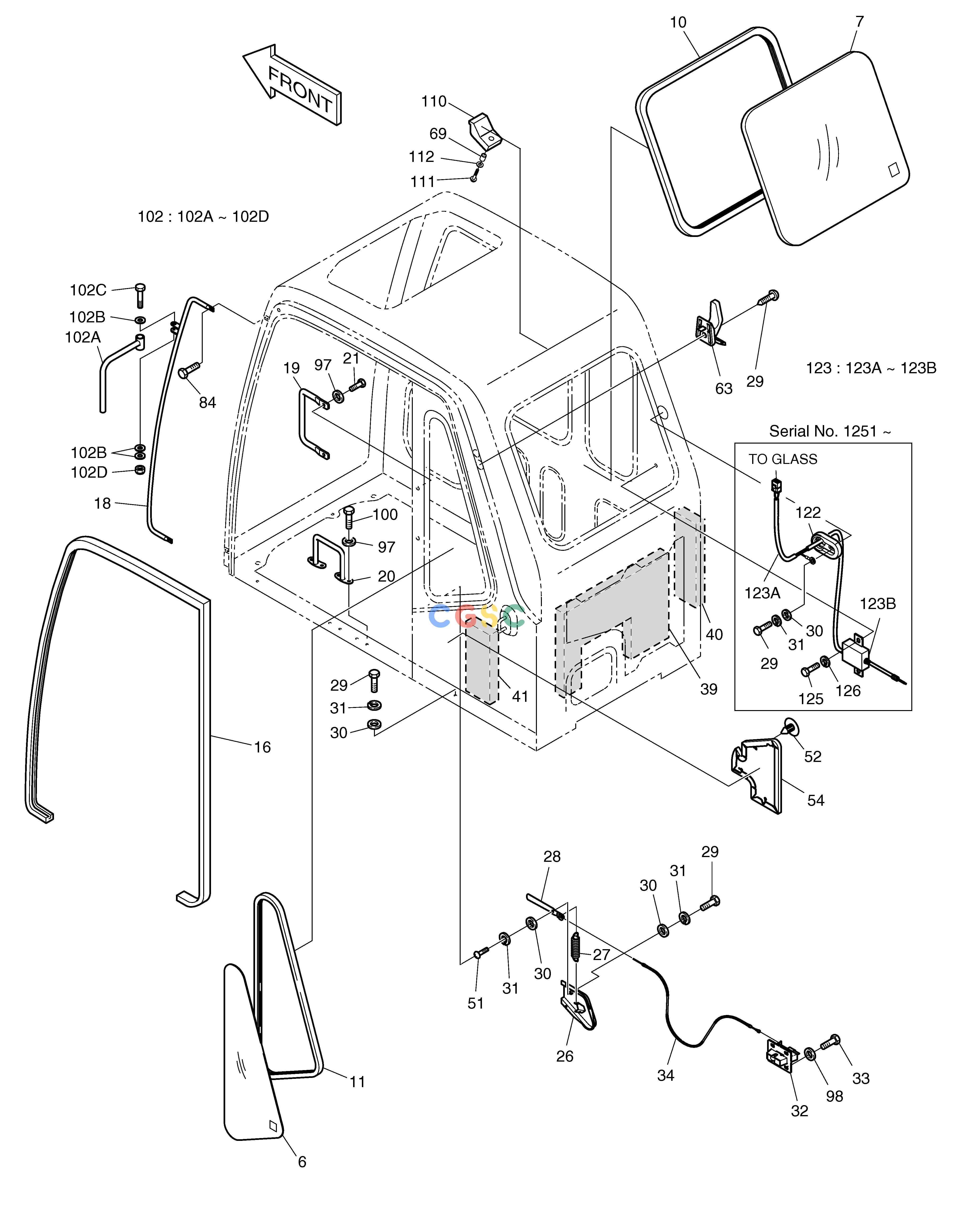 斗山零件查询CABIN(2) SOLAR 340LC-V Doosan parts catalog online