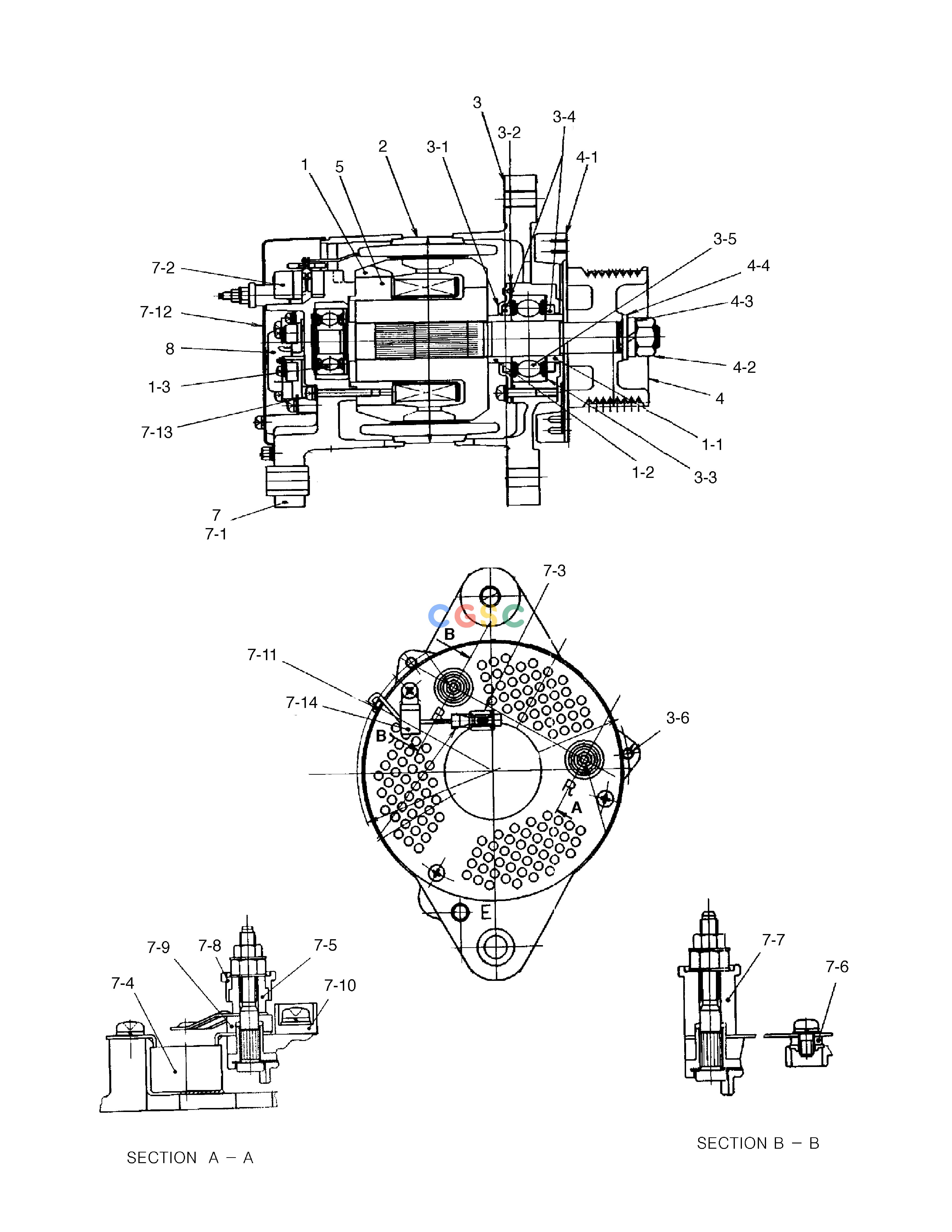 斗山零件查询ALTERNATOR SOLAR 340LC-V Doosan parts catalog online