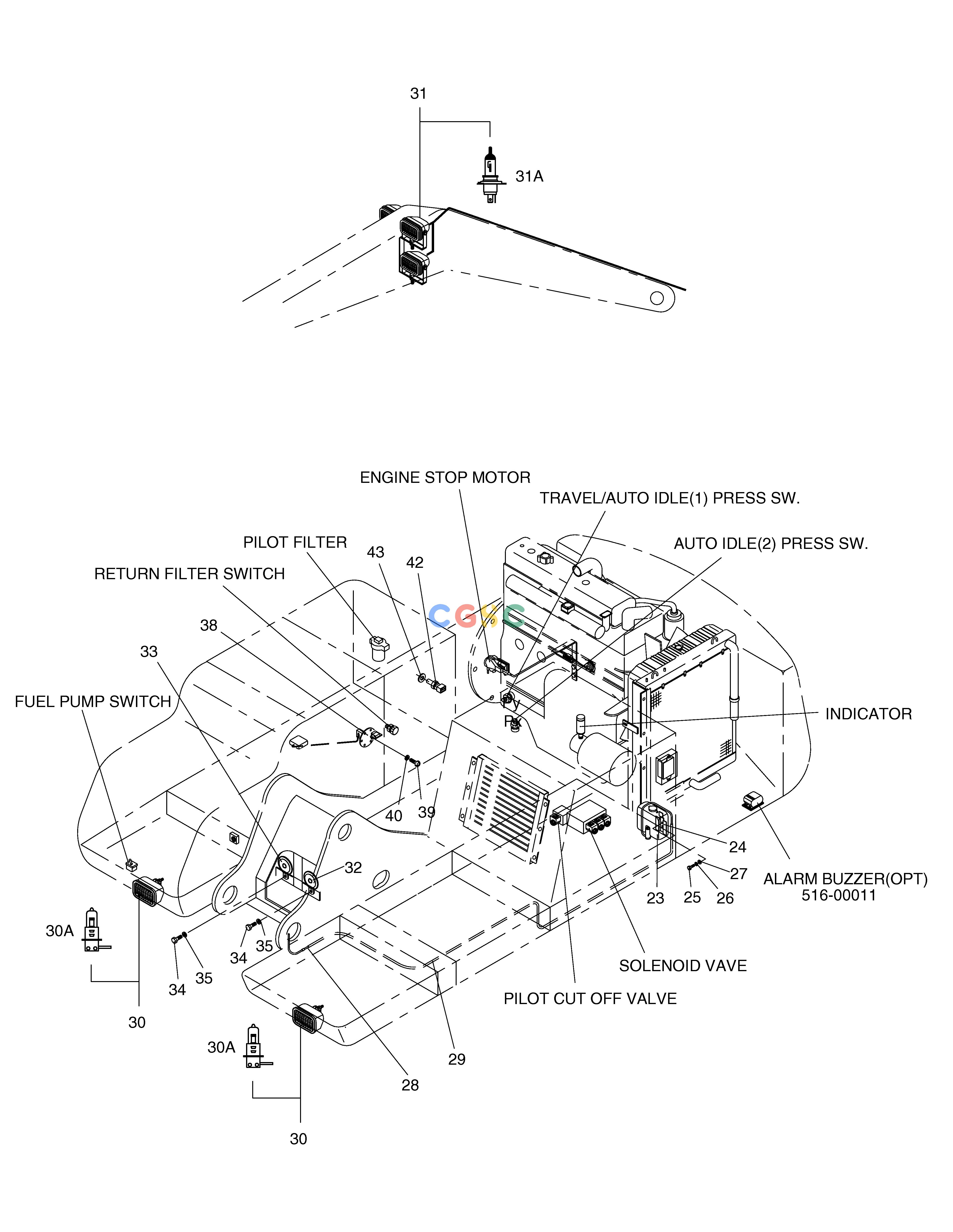 斗山零件查询ELECTRIC PARTS(7)-RELATED PARTS SOLAR 340LC-V Doosan parts catalog online