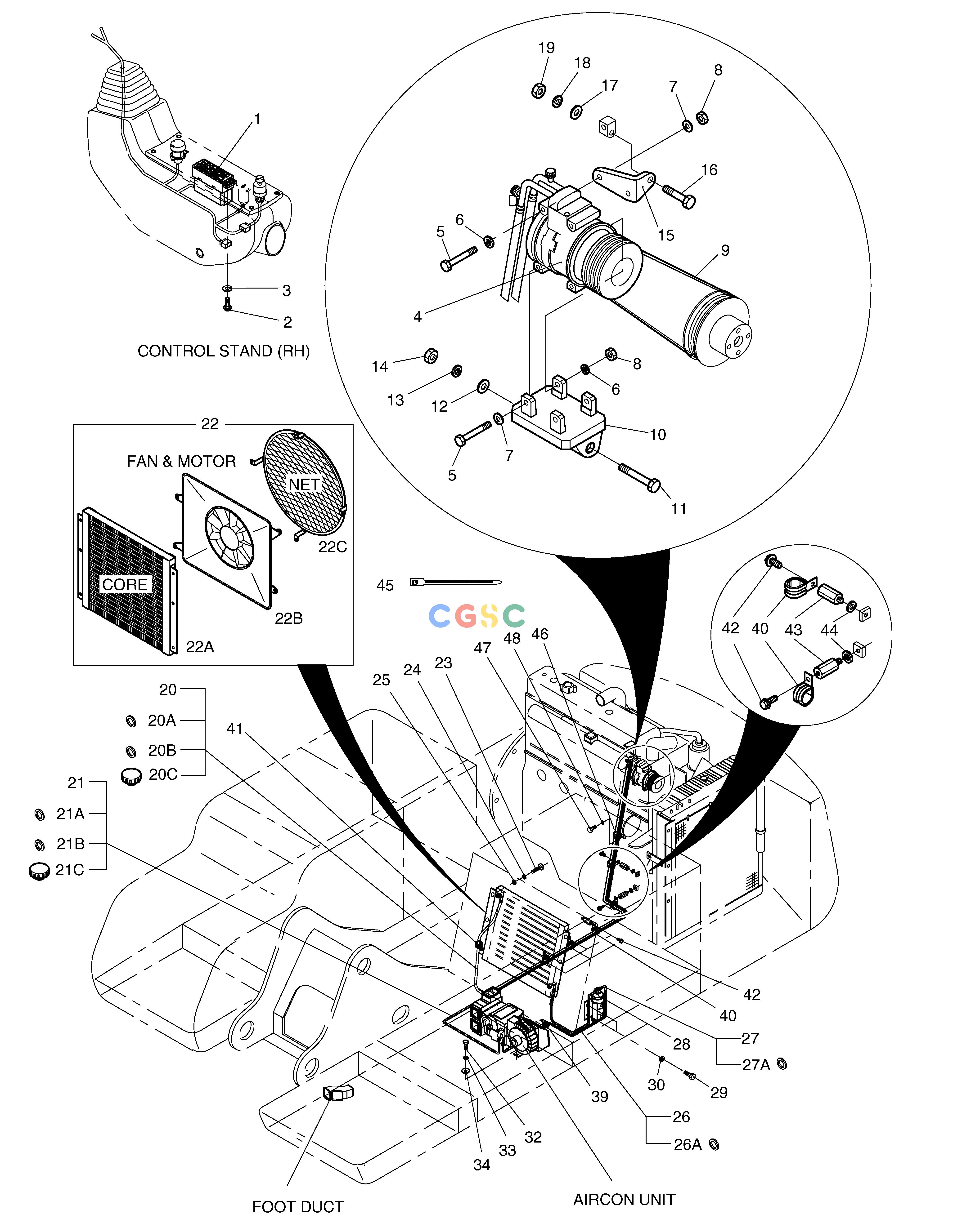 斗山零件查询AIRCONDITIONER(1) SOLAR 340LC-V Doosan parts catalog online