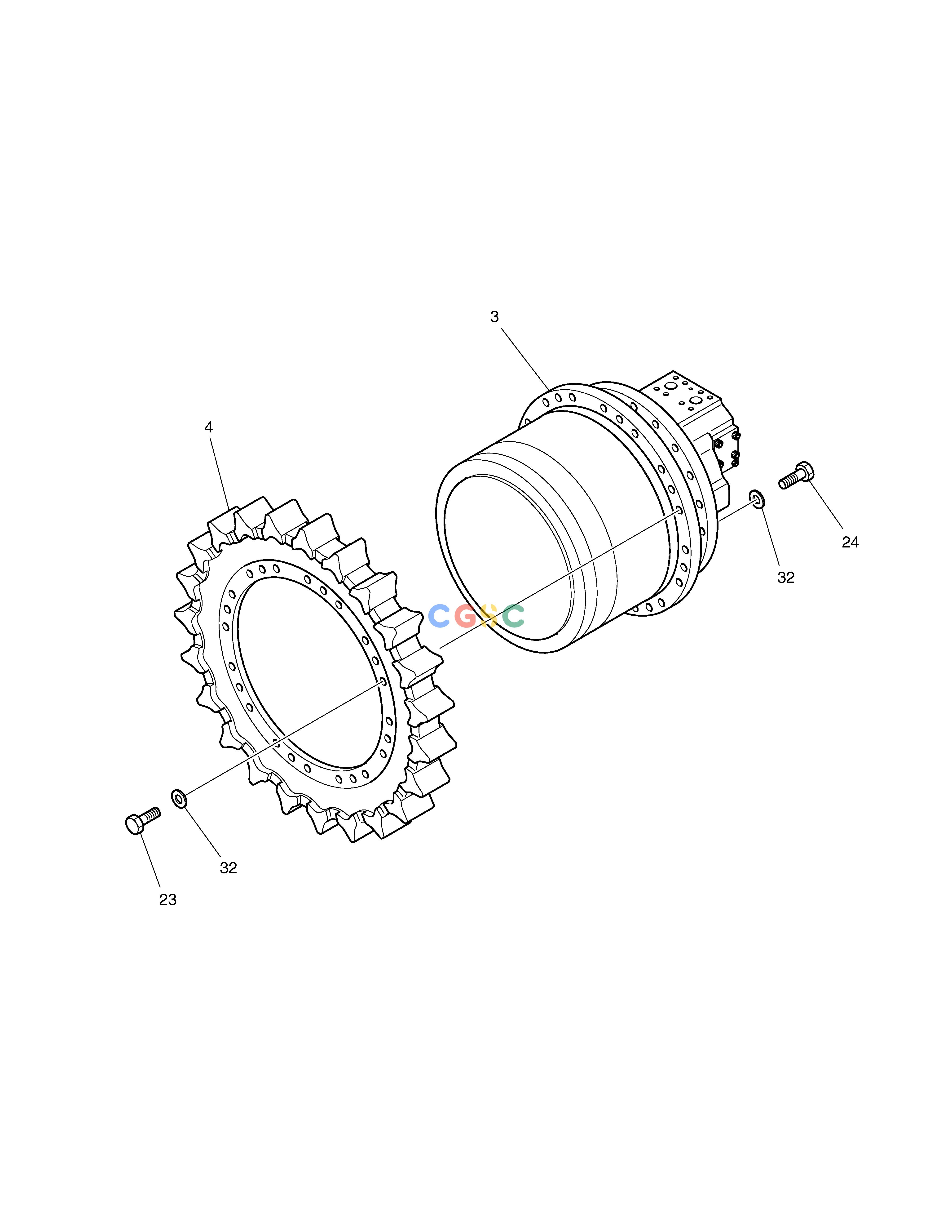 斗山零件查询TRAVEL DEVICE SOLAR 340LC-V Doosan parts catalog online