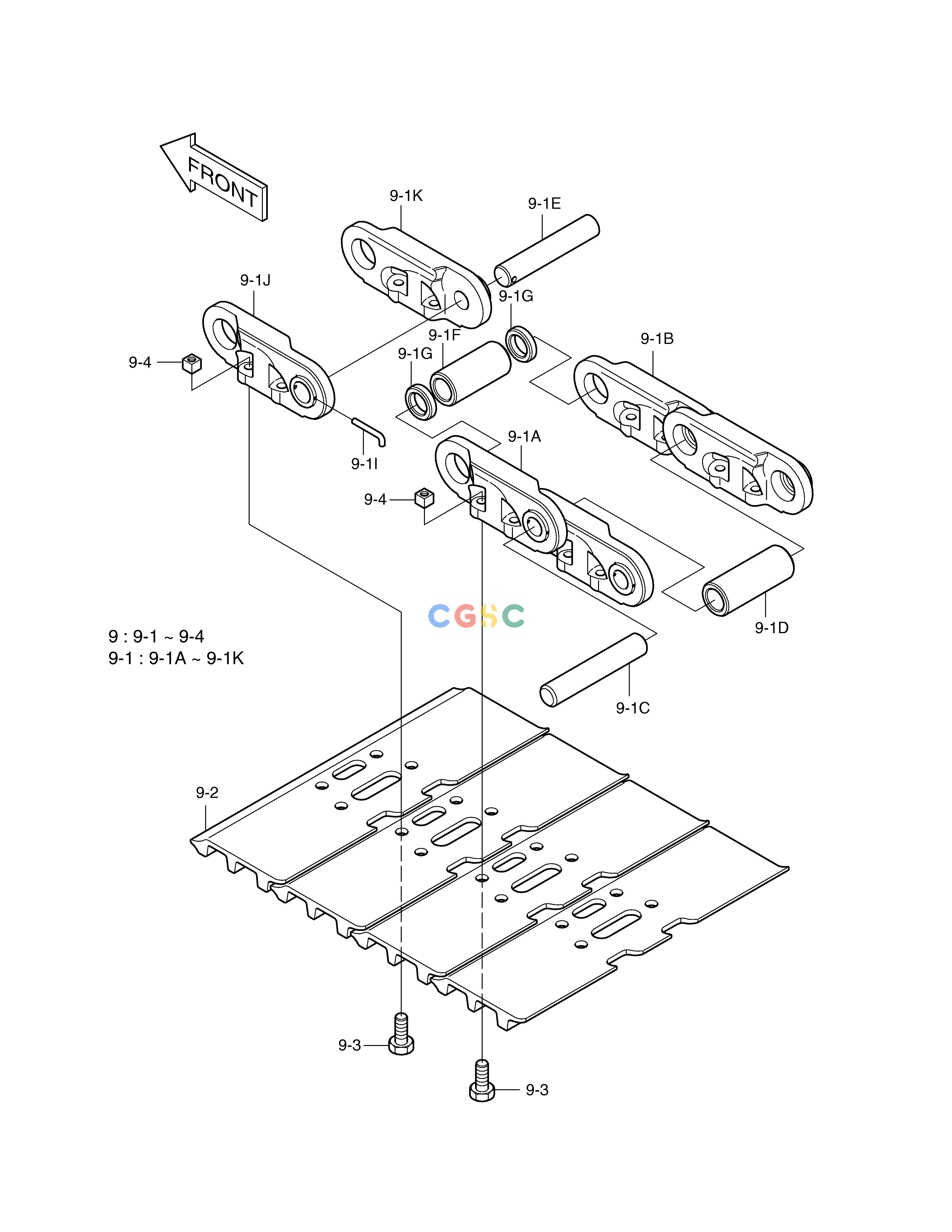 斗山零件查询TRACK SHOE ASS'Y-600G SOLAR 340LC-V Doosan parts catalog online