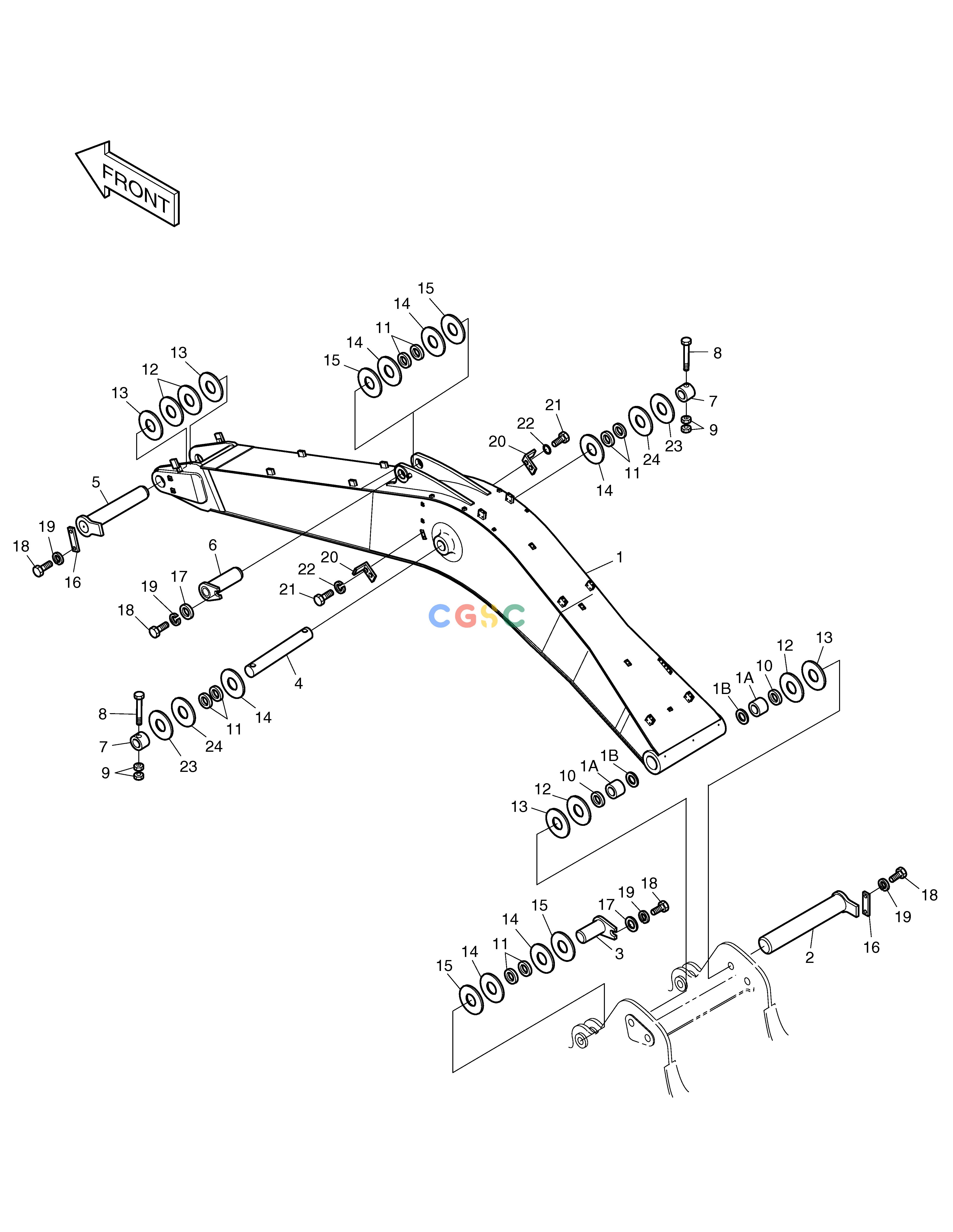 斗山零件查询BOOM-6.5m SOLAR 340LC-V Doosan parts catalog online