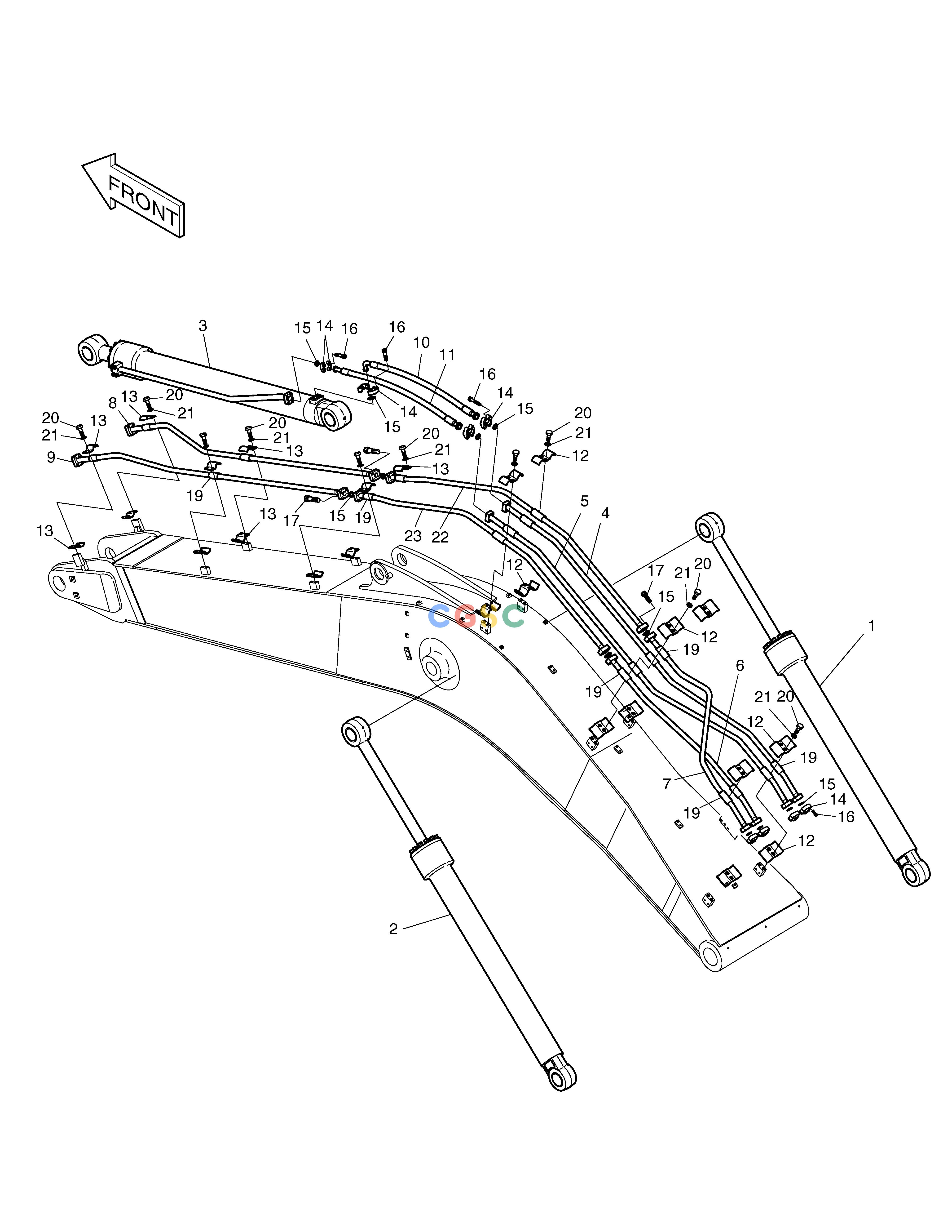 斗山零件查询BOOM PIPING SOLAR 340LC-V Doosan parts catalog online