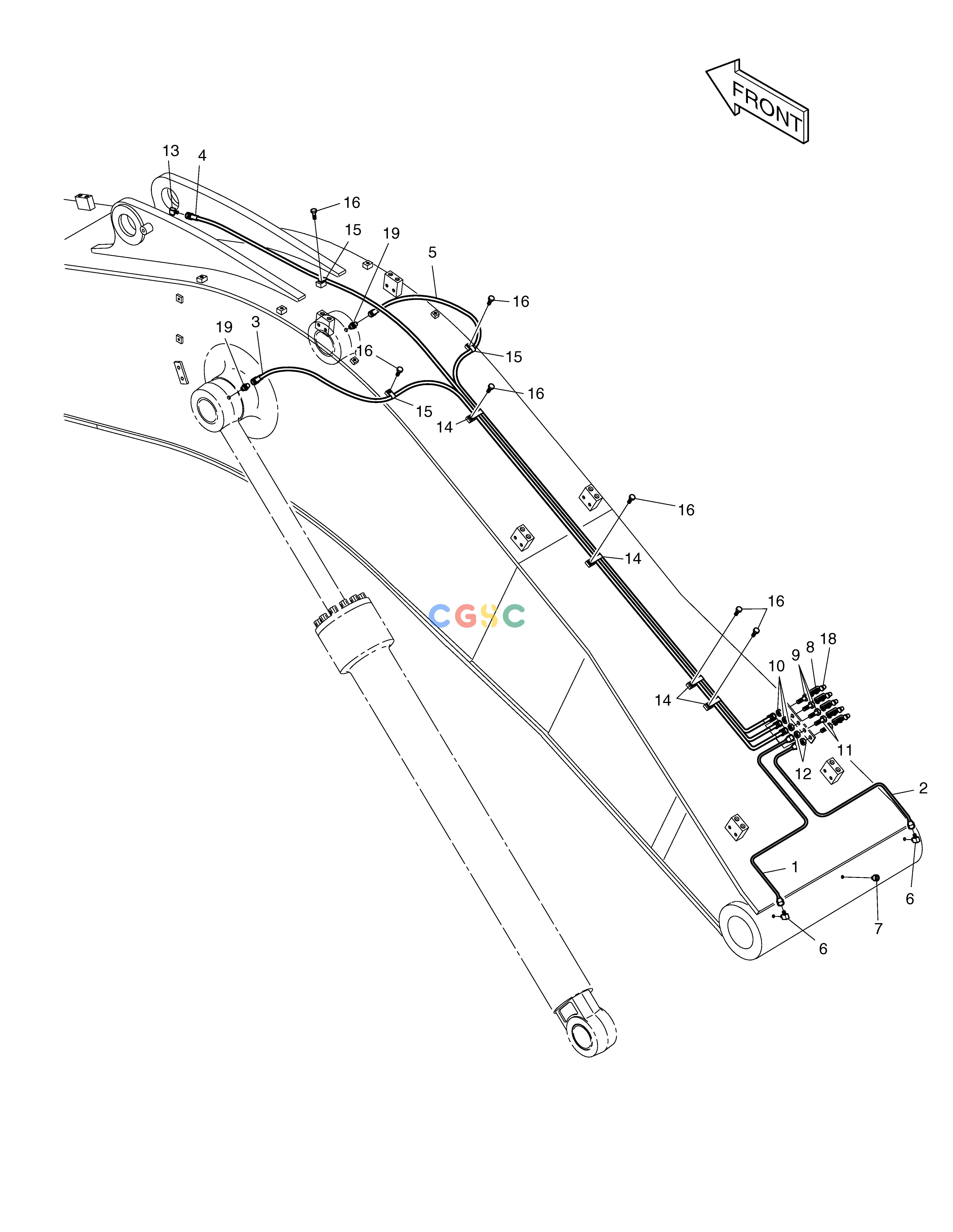 斗山零件查询FRONT LUBRICATION PIPING SOLAR 340LC-V Doosan parts catalog online