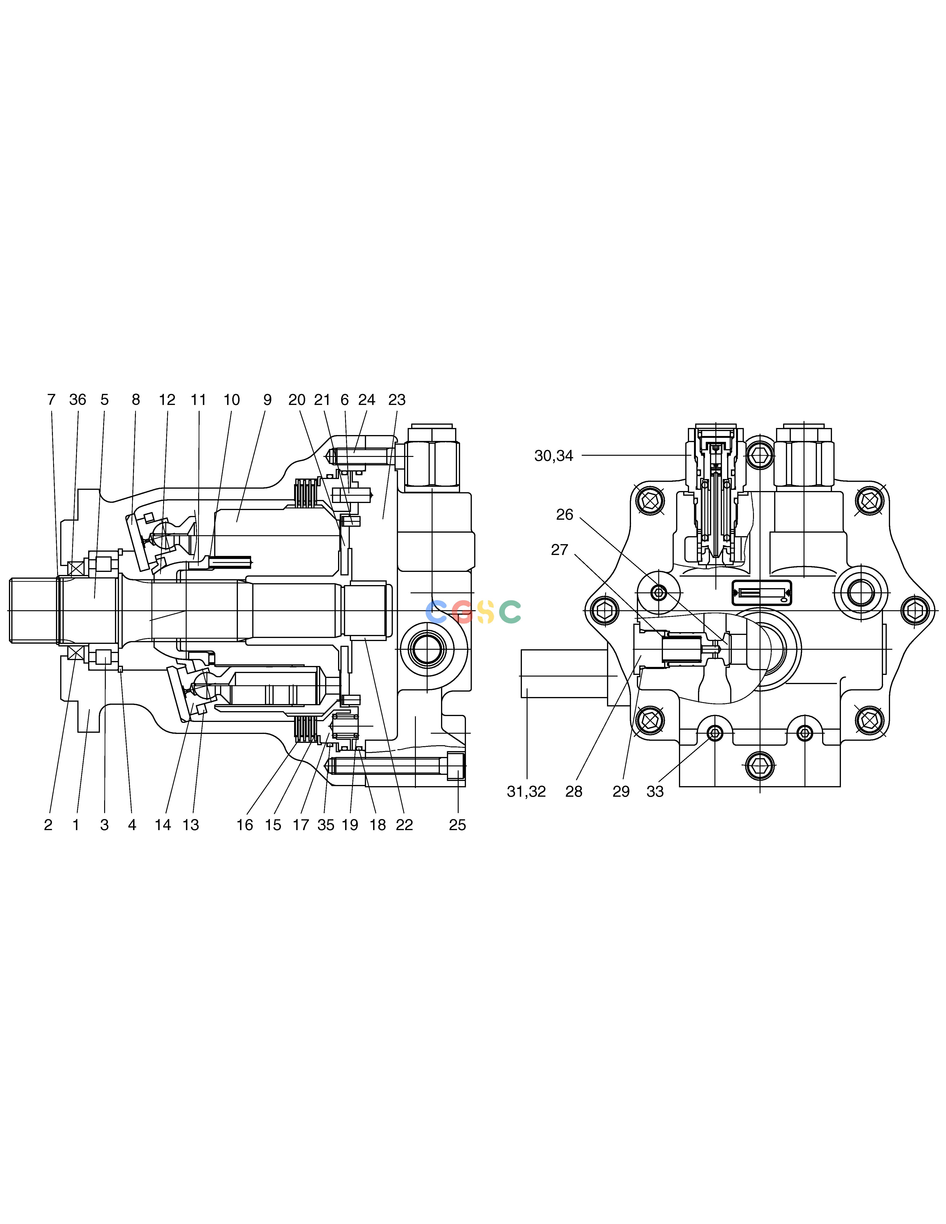 斗山零件查询SWING MOTOR SOLAR 340LC-V Doosan parts catalog online