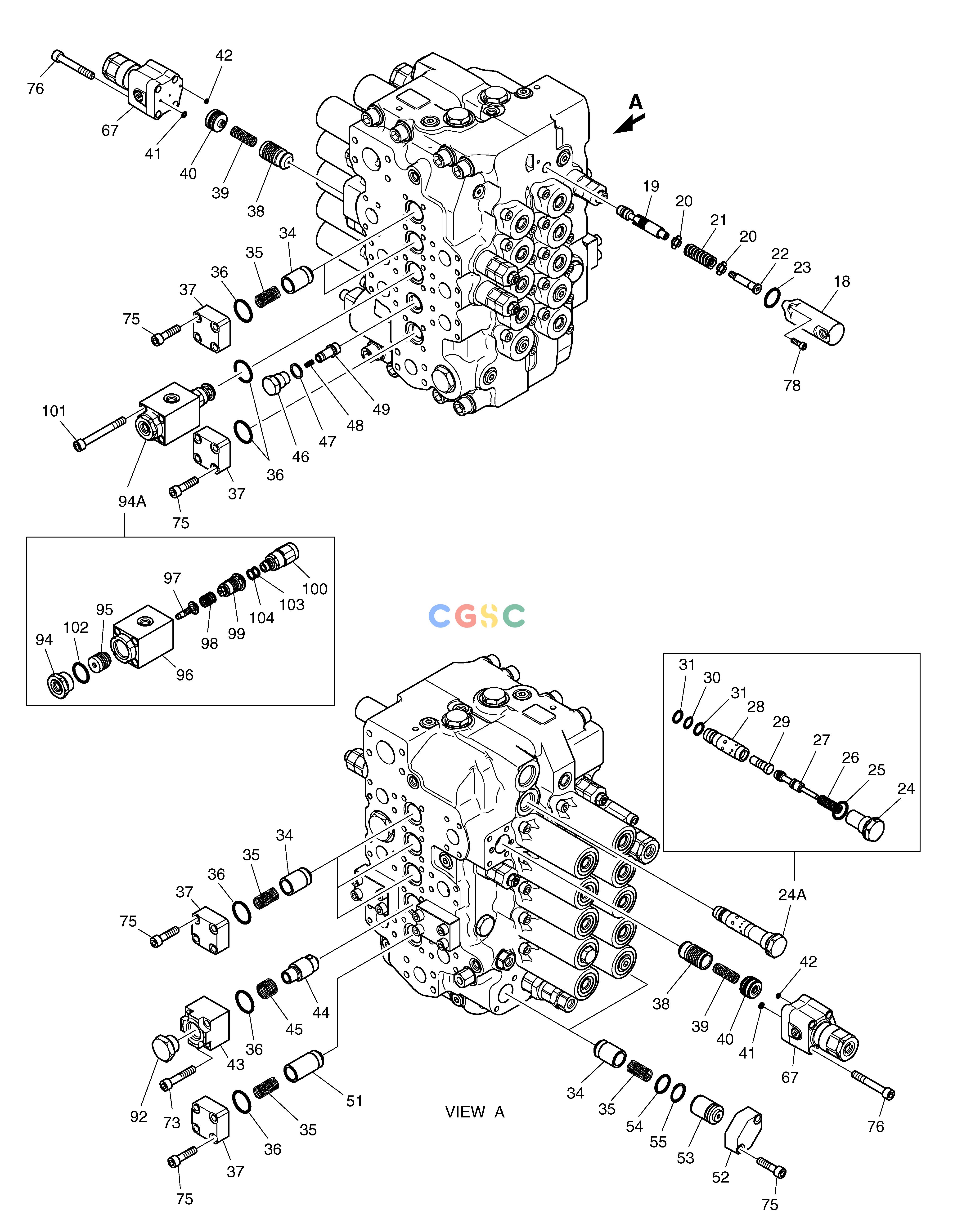 斗山零件查询CONTROL VALVE(3) SOLAR 340LC-V Doosan parts catalog online