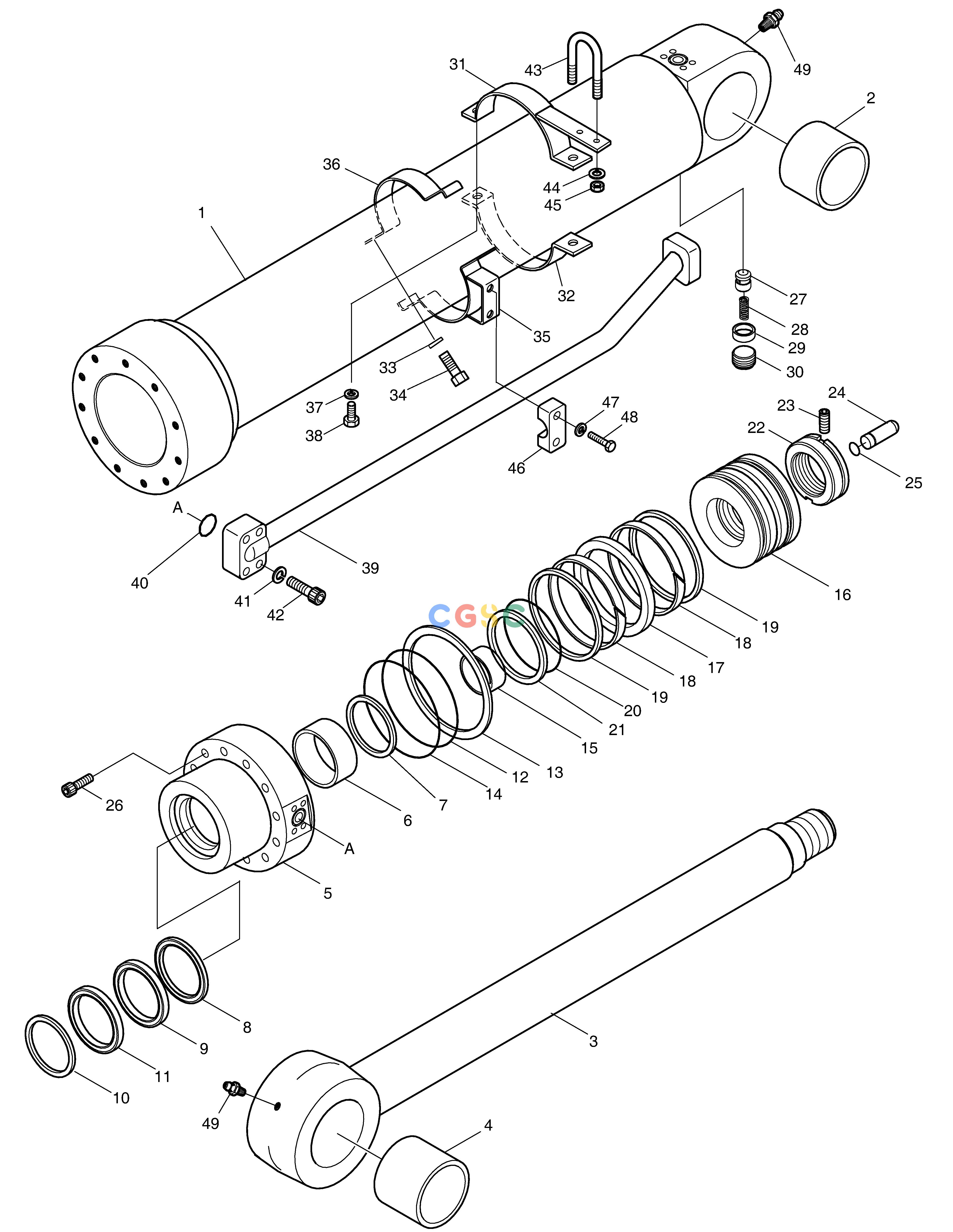 斗山零件查询ARM CYLINDER SOLAR 340LC-V Doosan parts catalog online