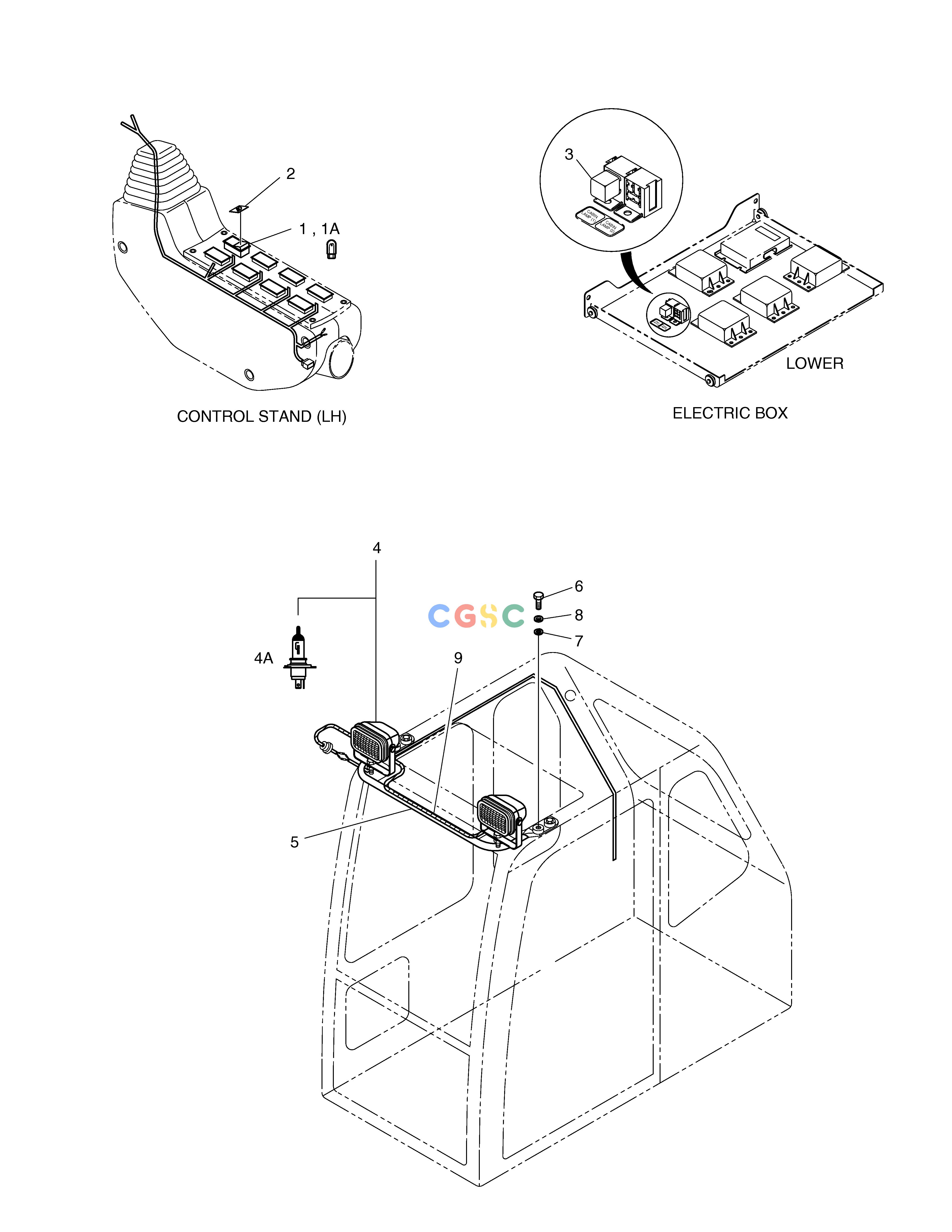 斗山零件查询CABIN LAMP ASS'Y SOLAR 340LC-V Doosan parts catalog online