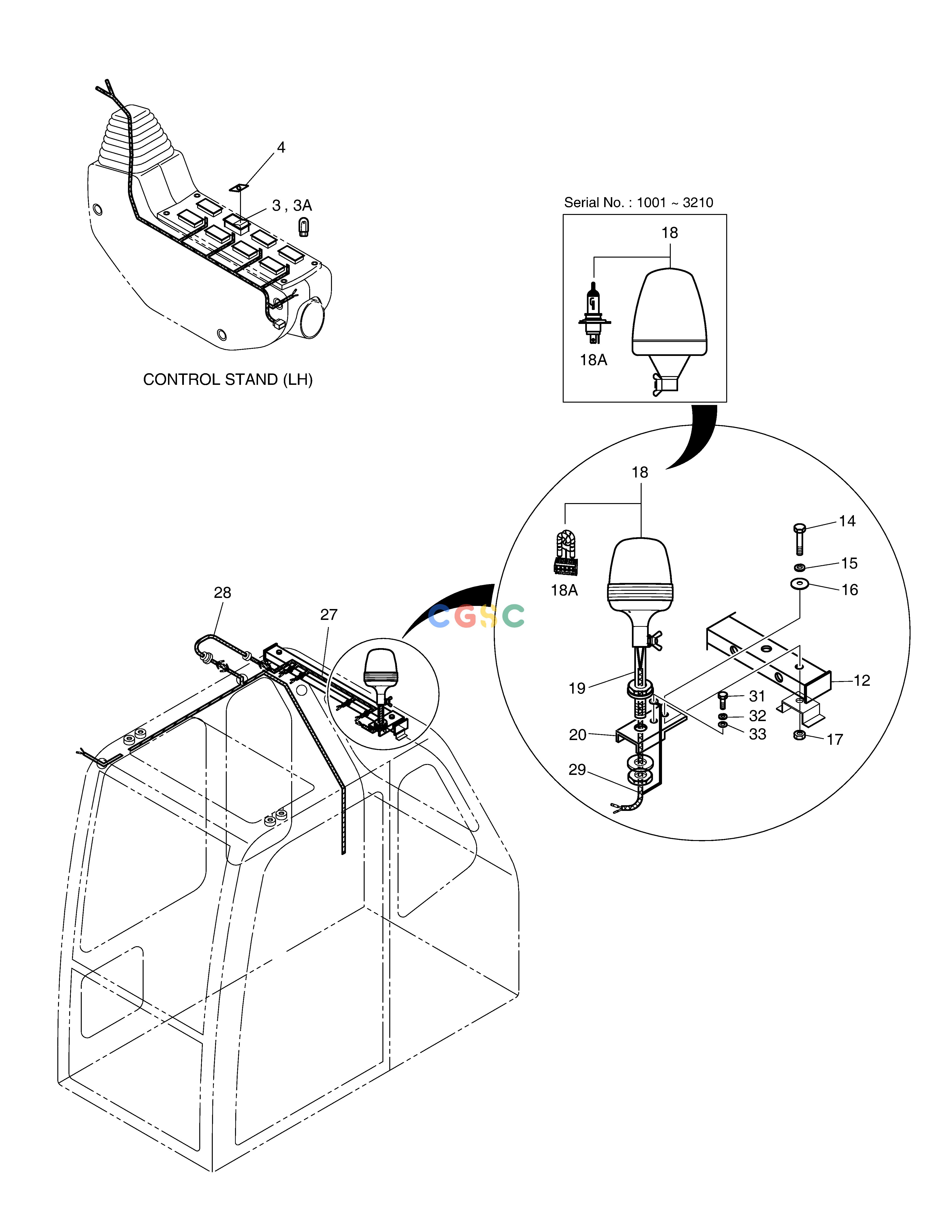斗山零件查询ROTATING BEACON SOLAR 340LC-V Doosan parts catalog online