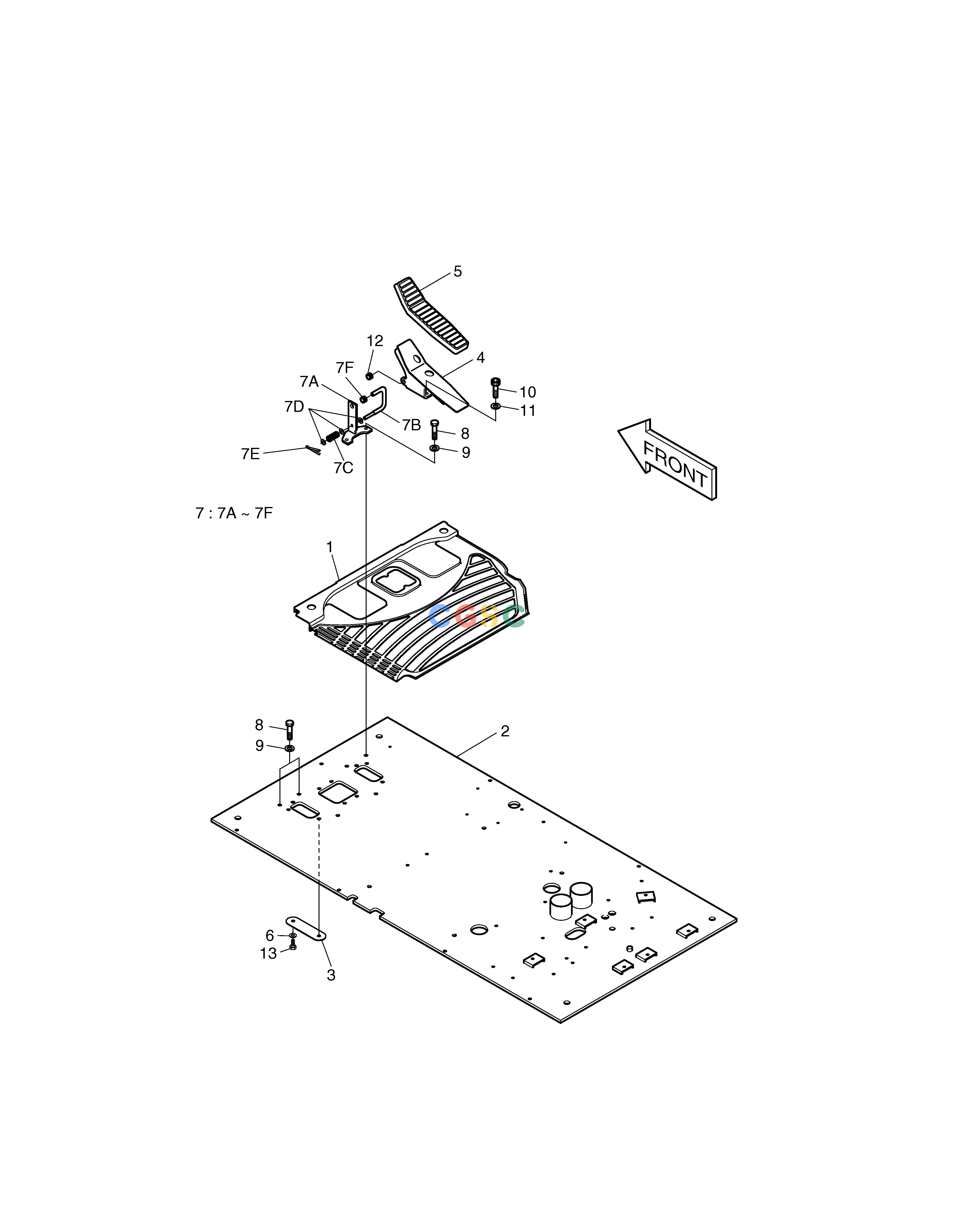 斗山零件查询FLOOR PLATE-TILTING SOLAR 340LC-V Doosan parts catalog online