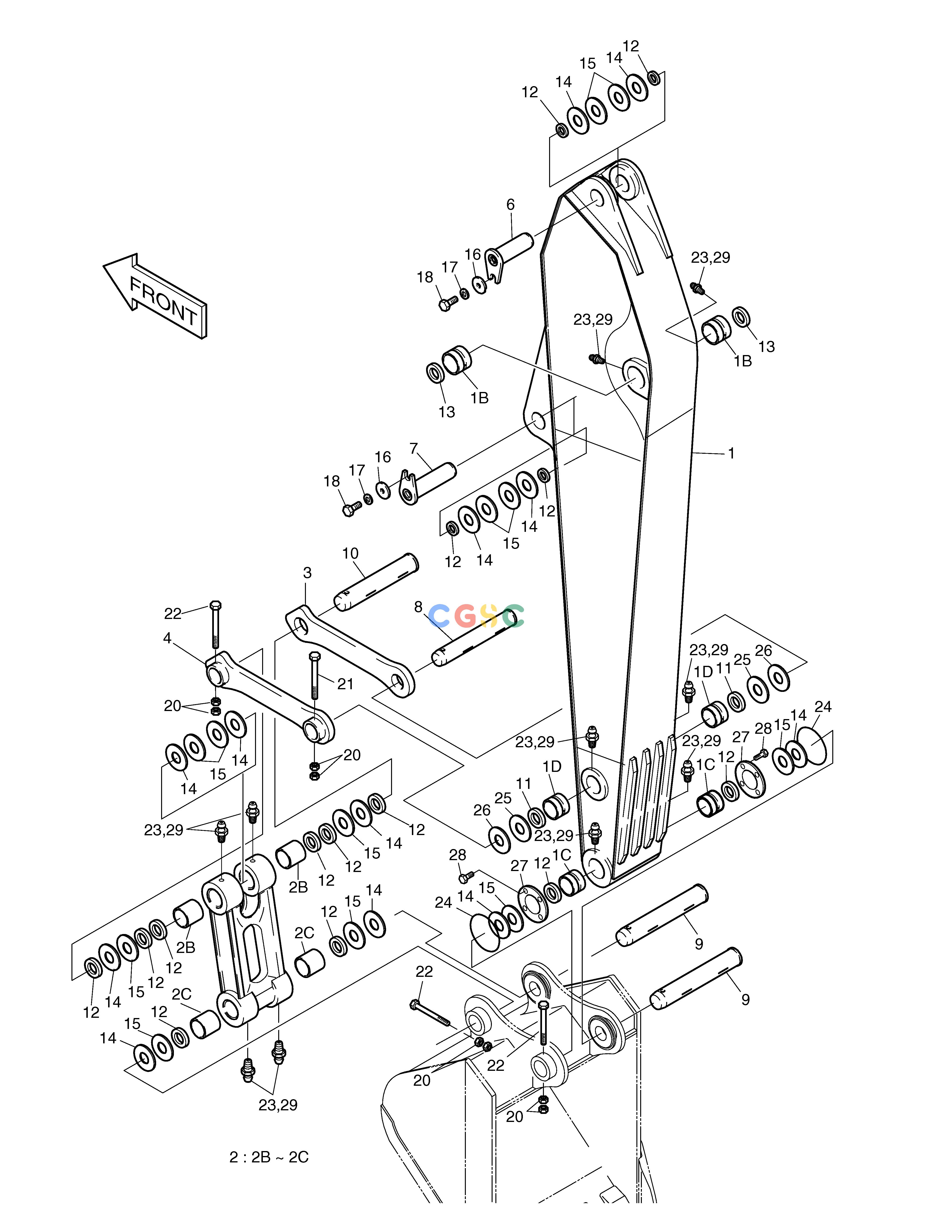 斗山零件查询ARM-4.0m SOLAR 340LC-V Doosan parts catalog online