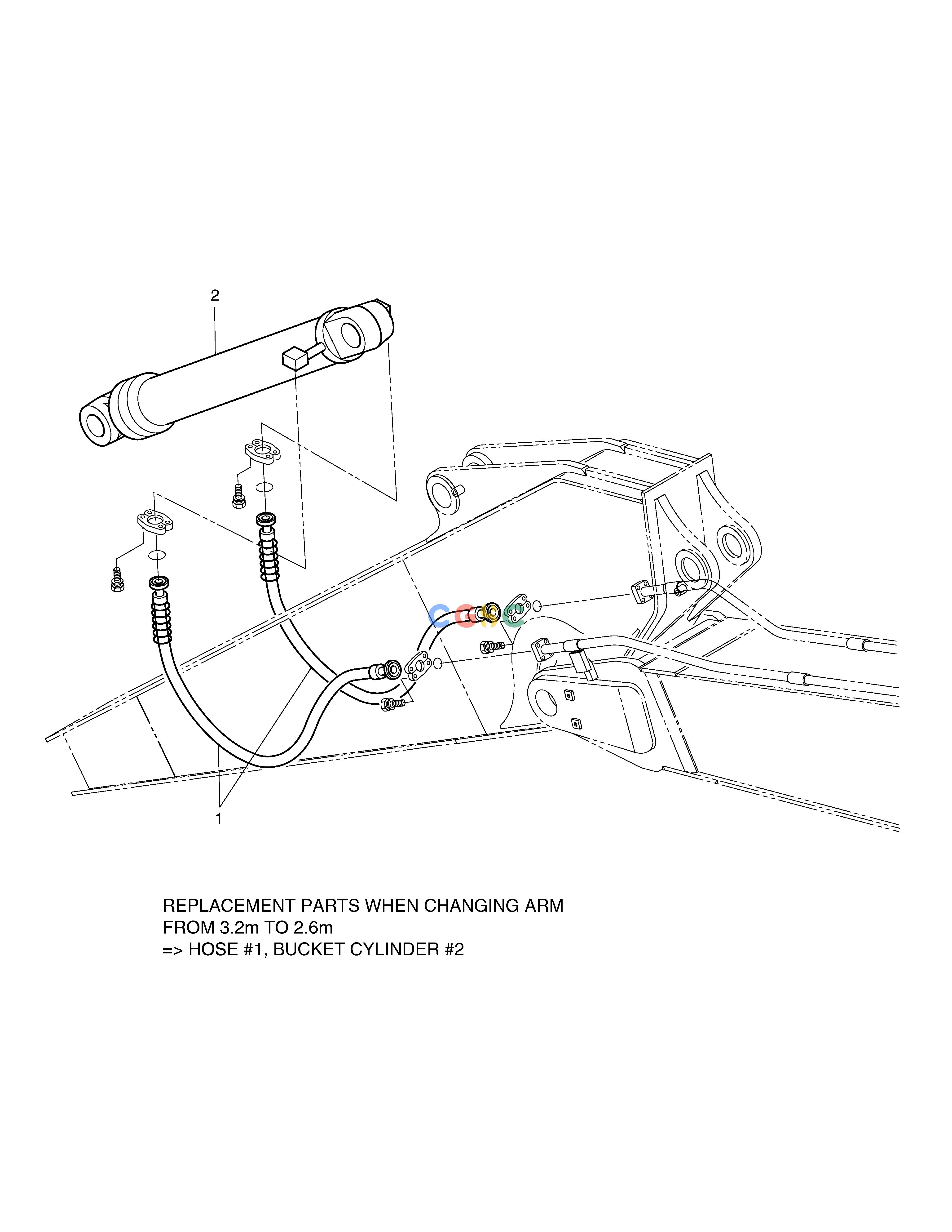 斗山零件查询ARM PIPING-2.6m SOLAR 340LC-V Doosan parts catalog online