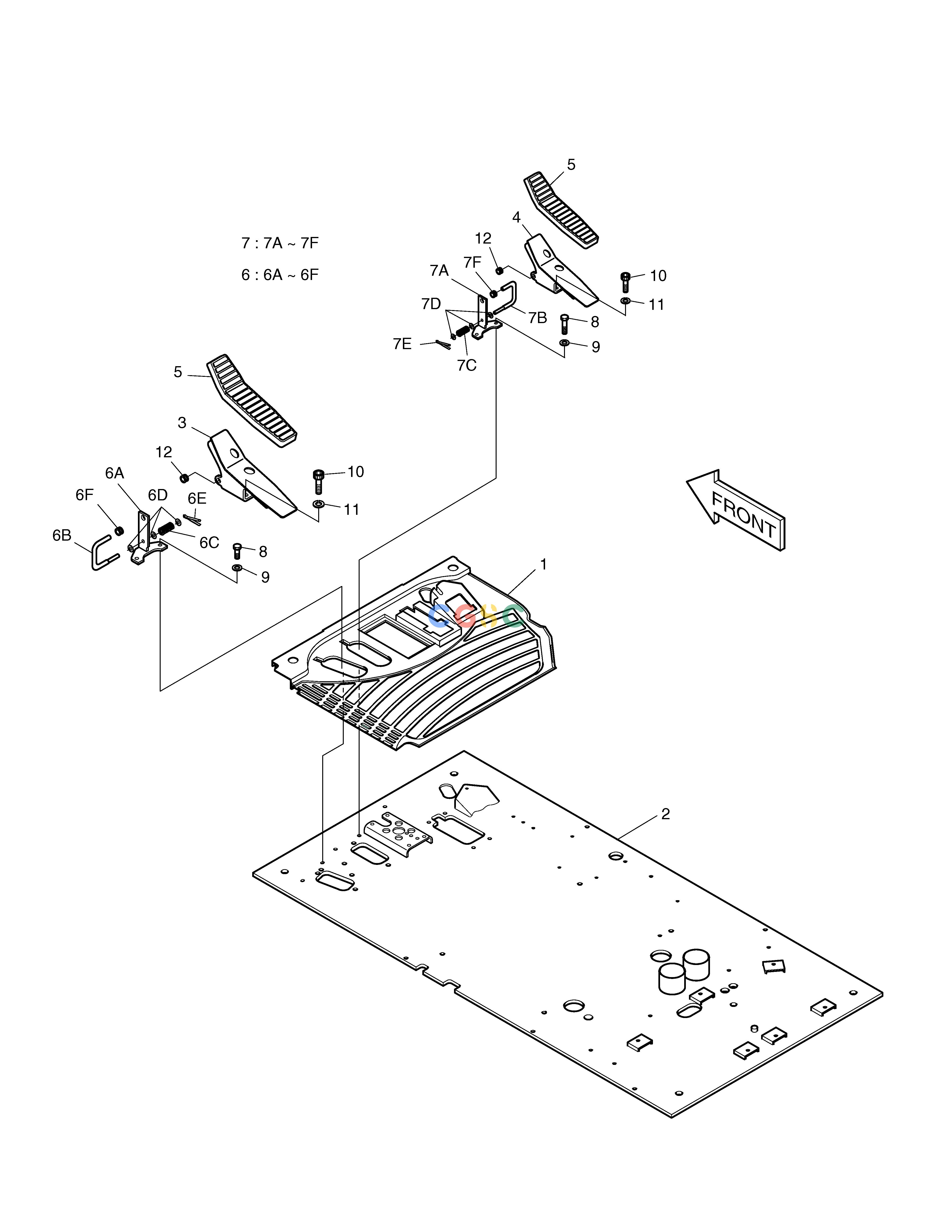 斗山零件查询FLOOR ASS'Y-TILT & ARTI.BOOM SOLAR 340LC-V Doosan parts catalog online