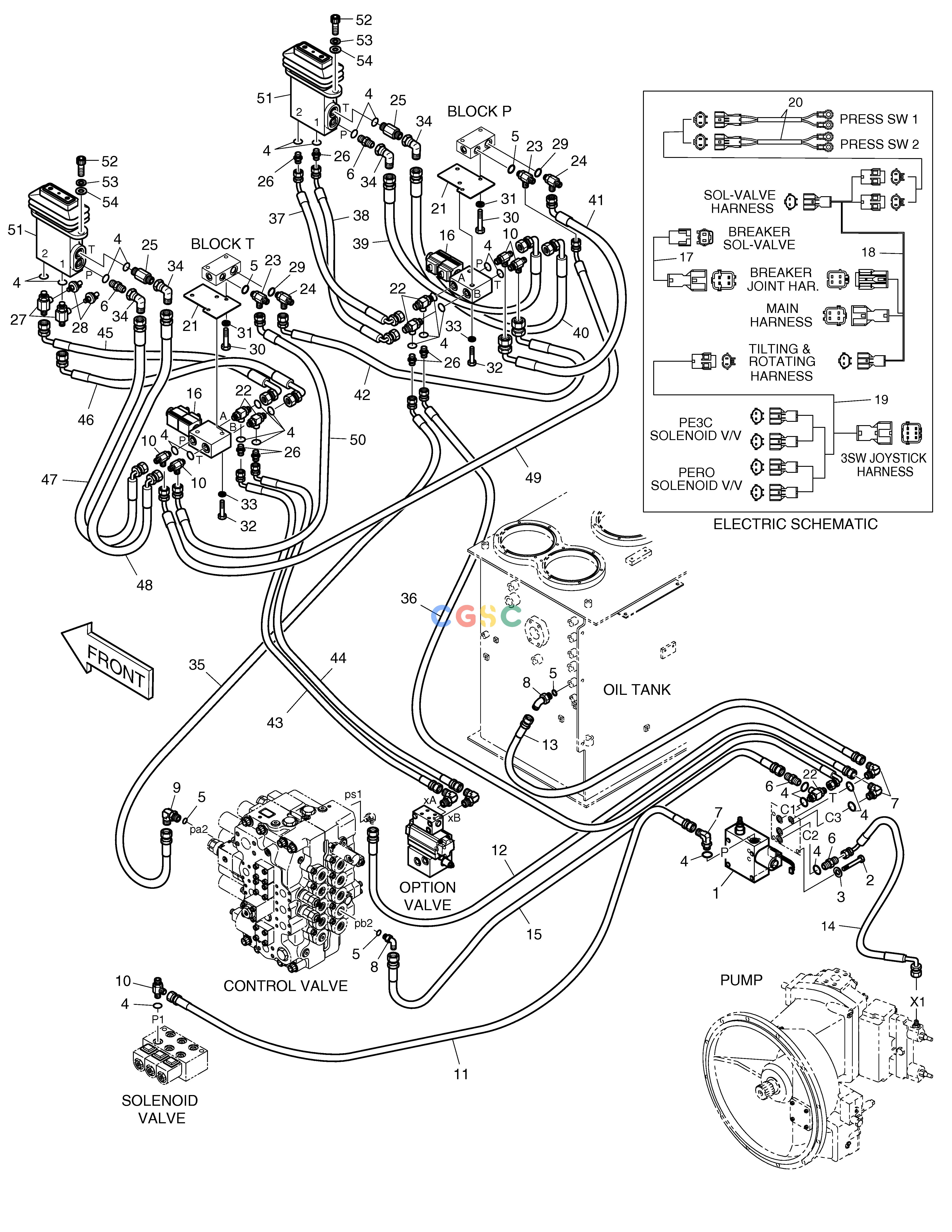 斗山零件查询PILOT PIPING-PE3C & PERO SOLAR 340LC-V Doosan parts catalog online