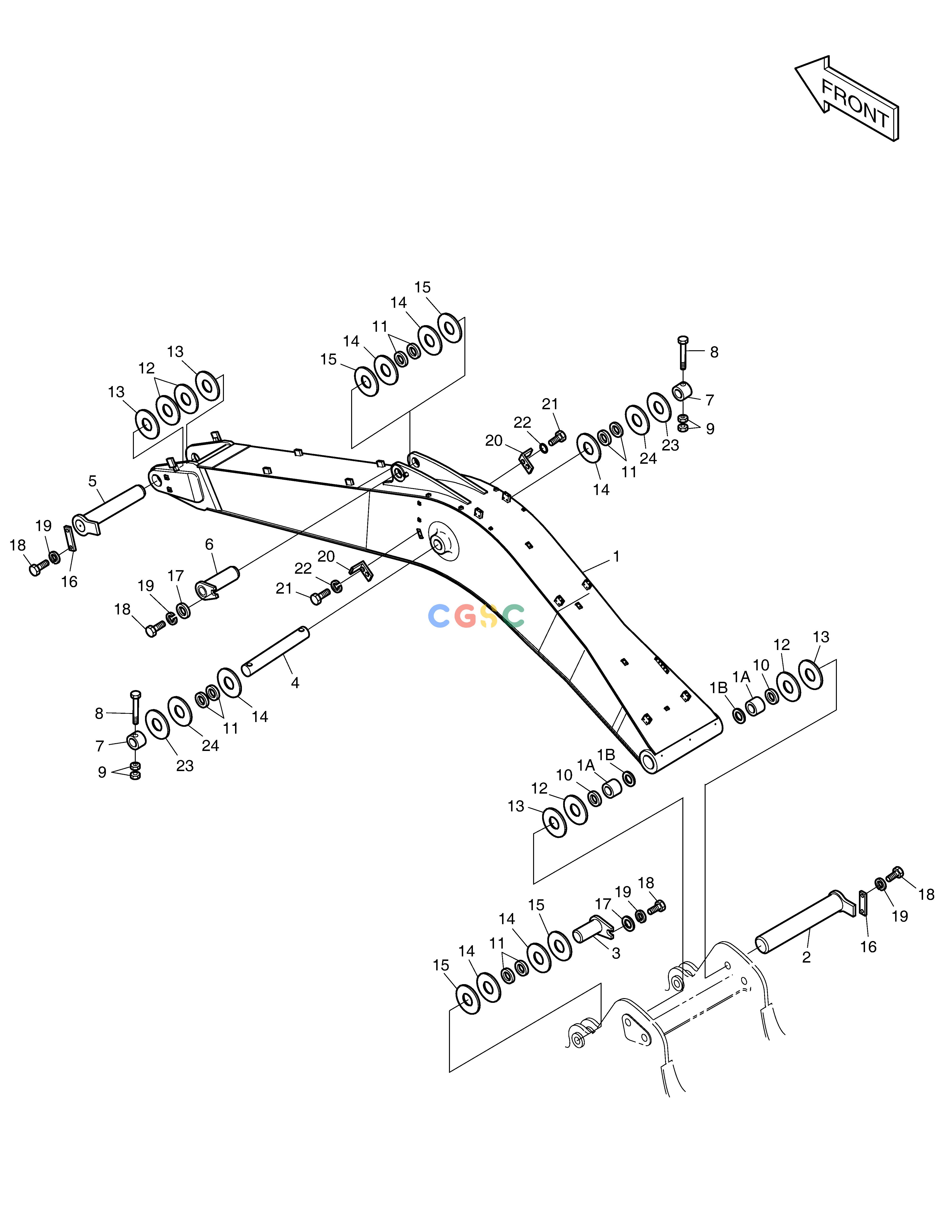斗山零件查询BOOM - 6.5m(HEAVY DUTY) SOLAR 340LC-V Doosan parts catalog online