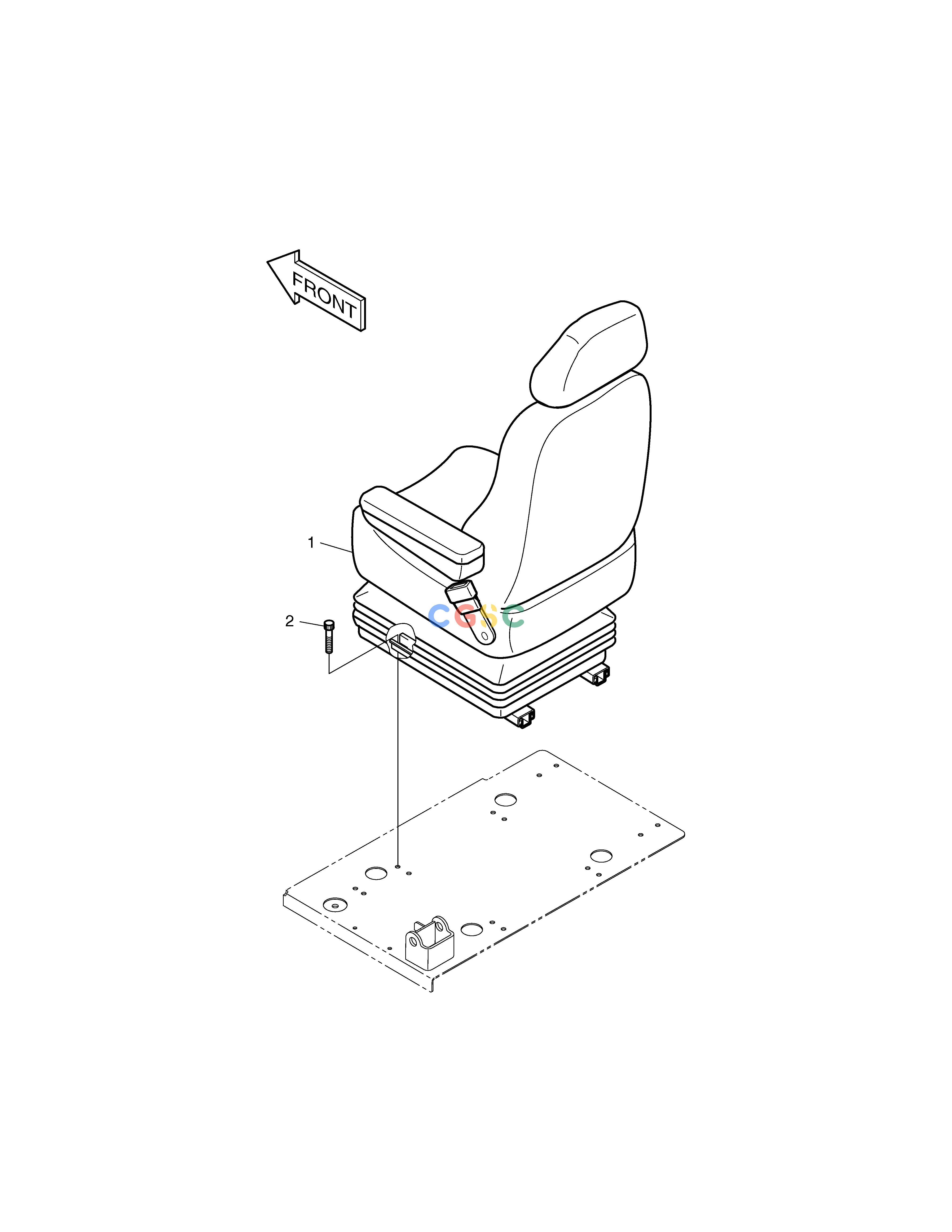斗山零件查询SEAT MOUNTING-EXCEPT EUROPE & U.S.A SOLAR 255LC-V Doosan parts catalog online