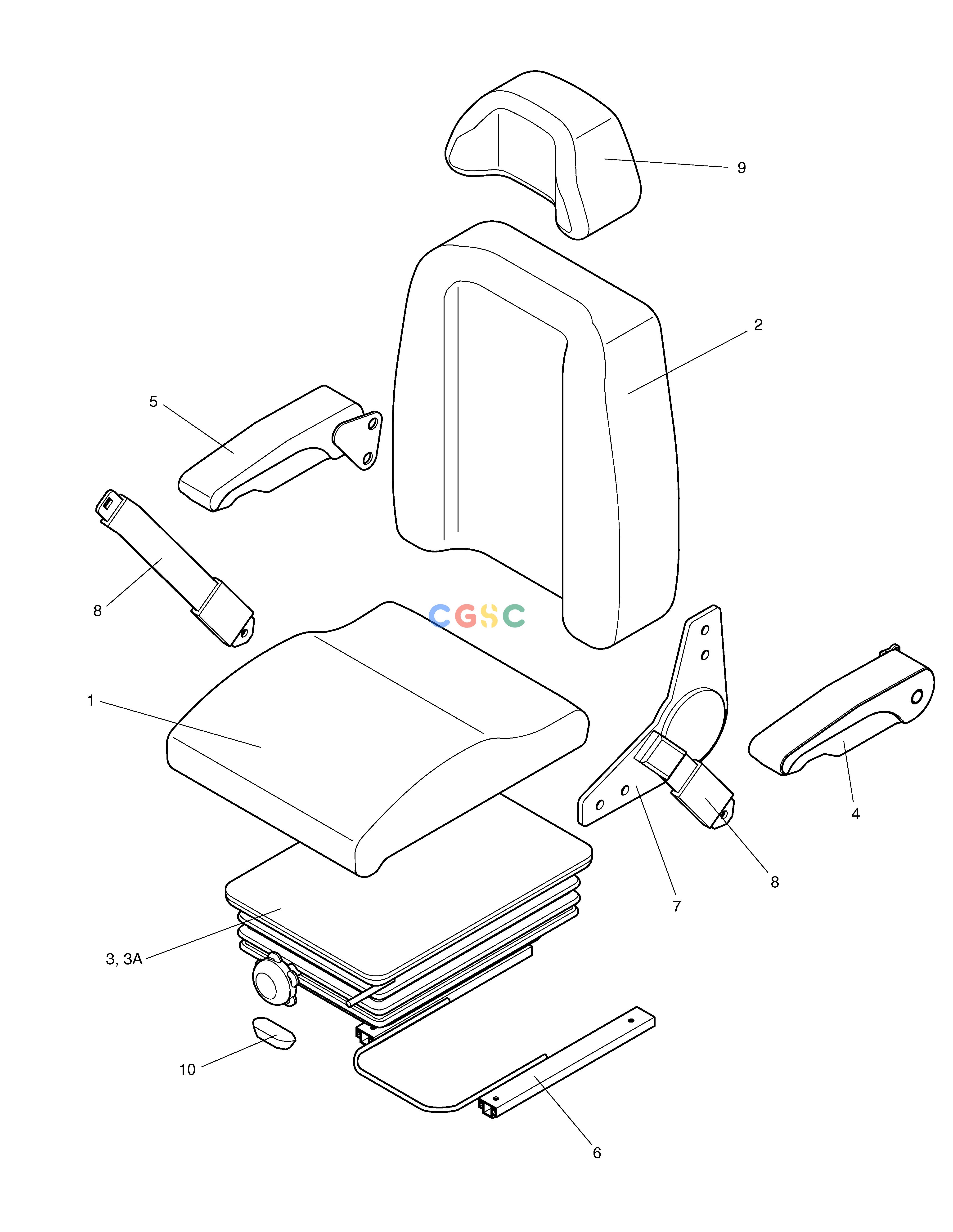 斗山零件查询SEAT-EXCEPT EUROPE & U.S.A SOLAR 255LC-V Doosan parts catalog online