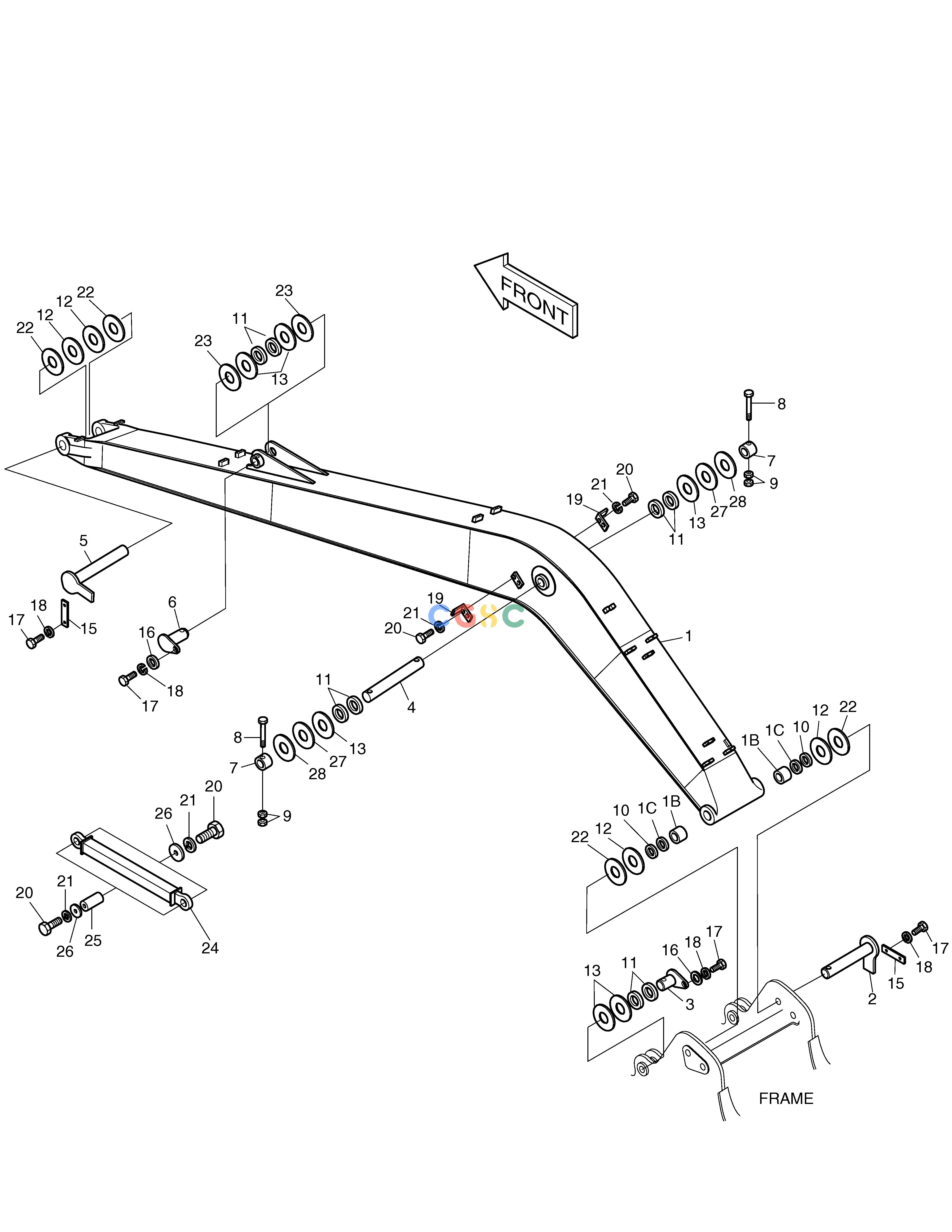 斗山零件查询BOOM-8.5m SOLAR 225LC-V Doosan parts catalog online