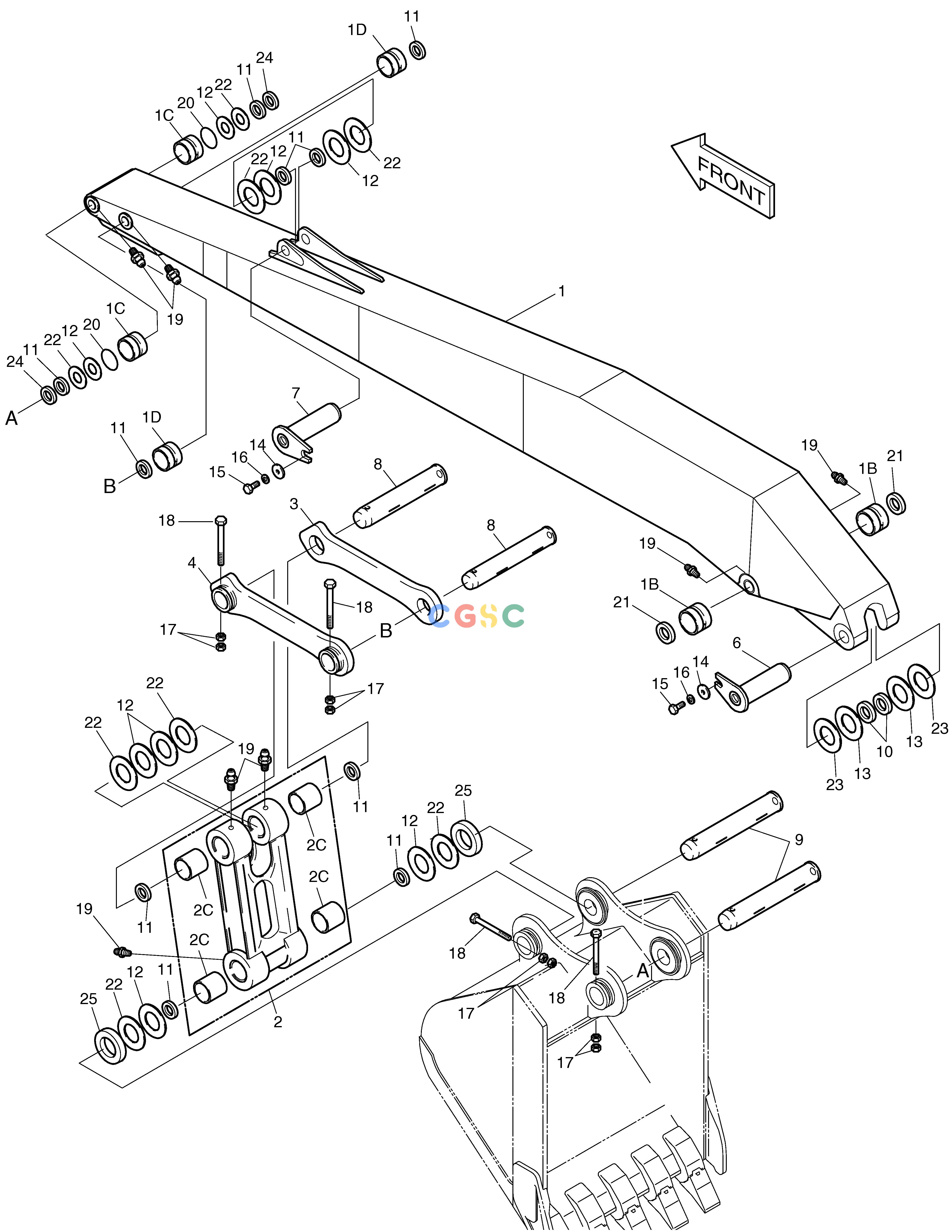 斗山零件查询ARM-6.2m SOLAR 225LC-V Doosan parts catalog online