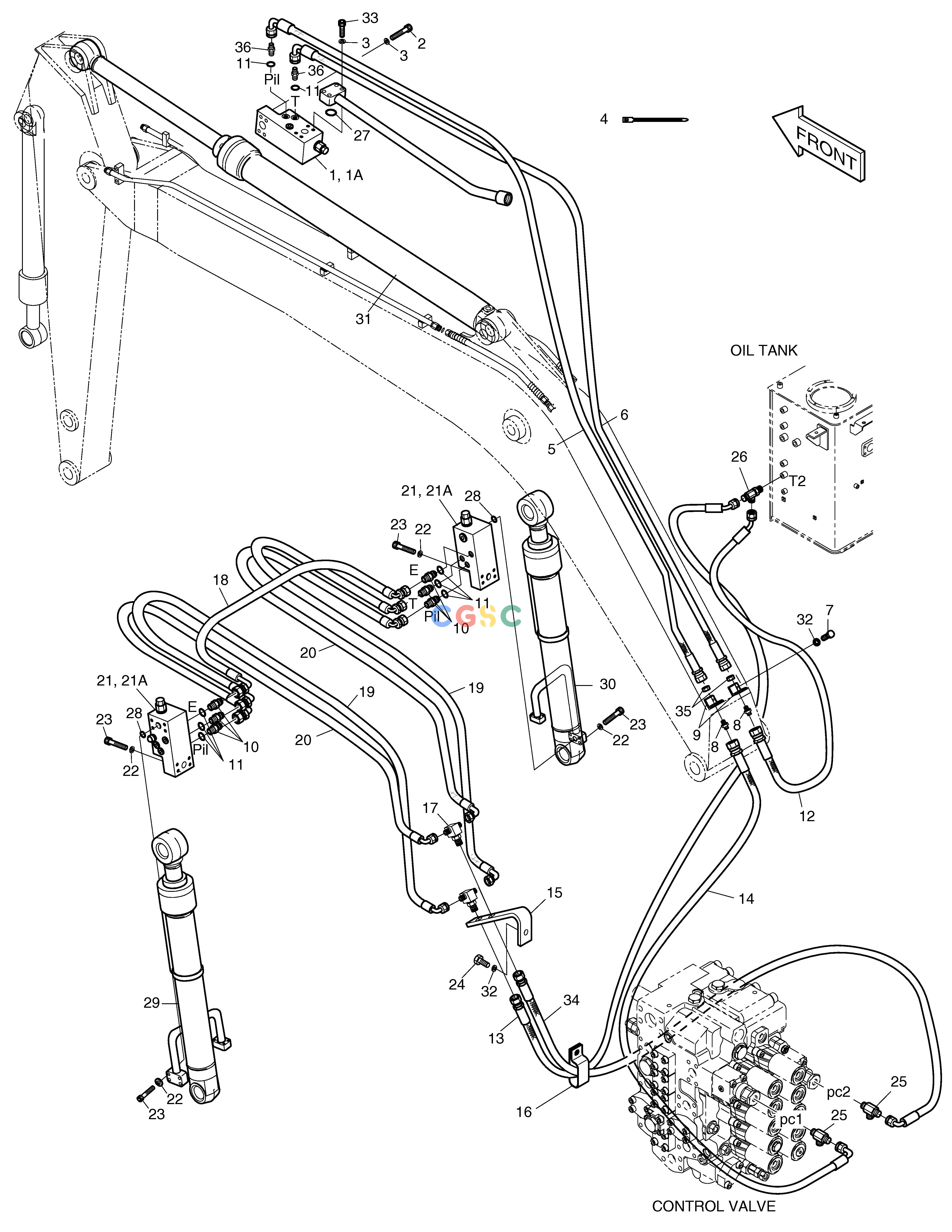 斗山零件查询LOCK VALVE PIPING-BOOM 8.5m SOLAR 225LC-V Doosan parts catalog online