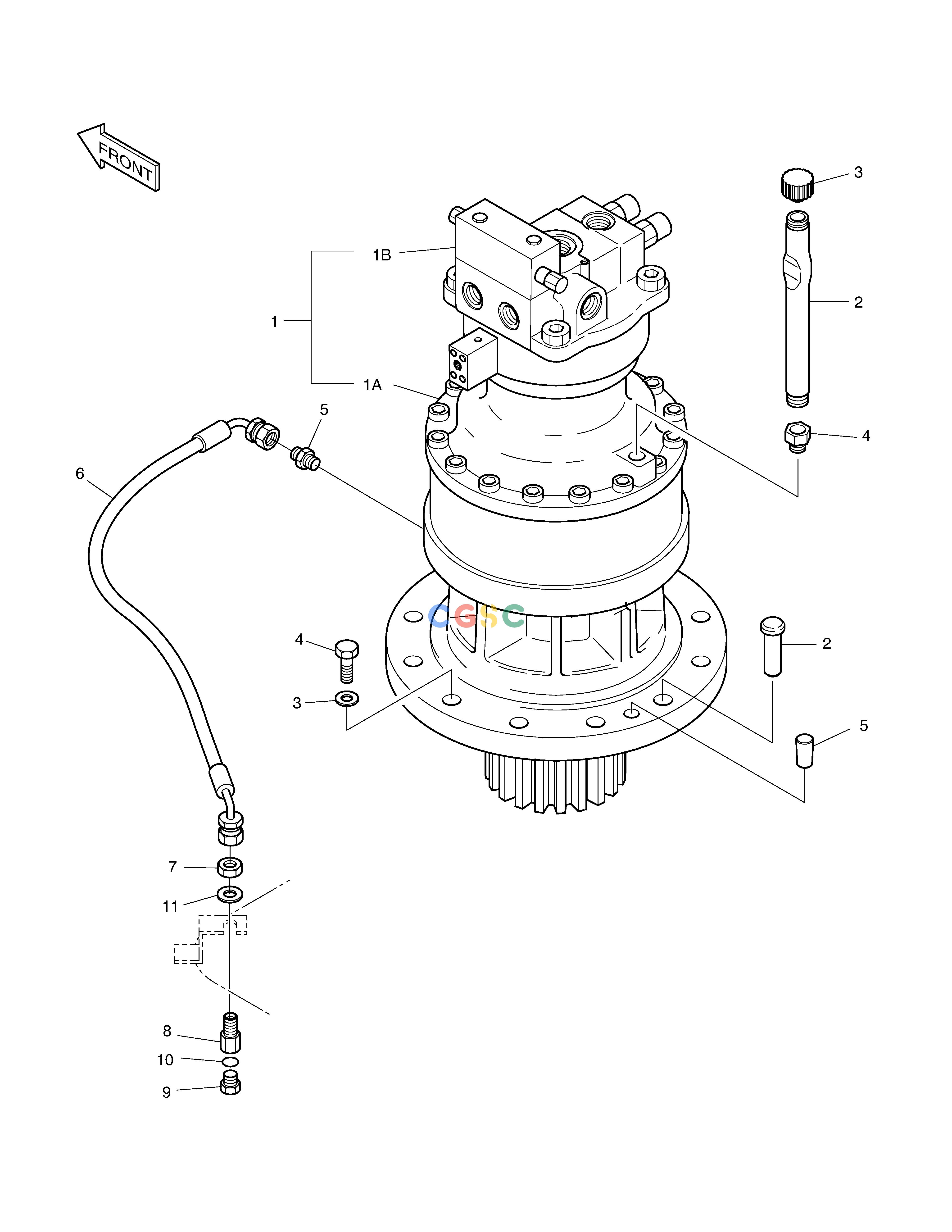 斗山零件查询SWING DEVICE ASS`Y SOLAR 225LC-V Doosan parts catalog online