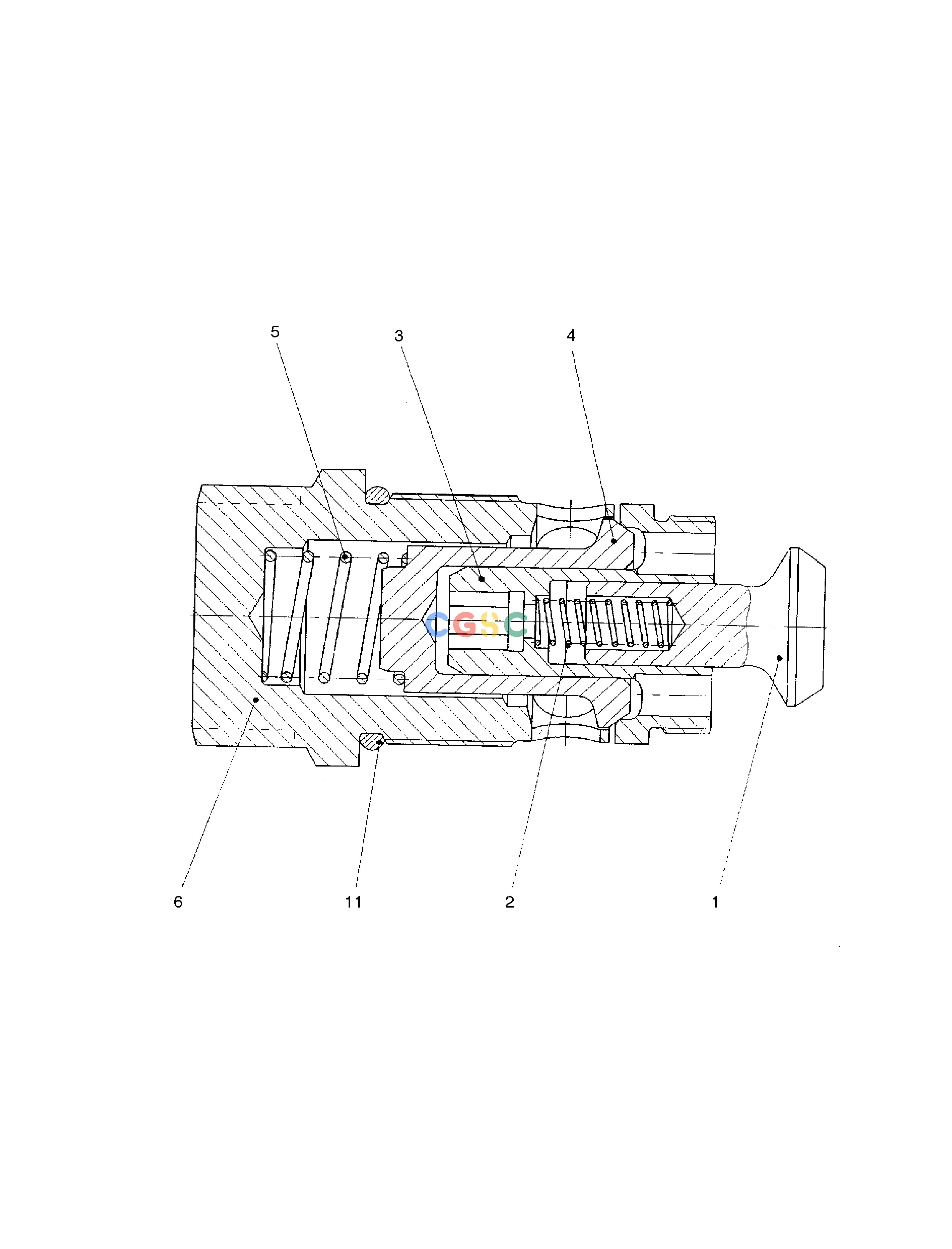 斗山零件查询POPPET VALVE-COUNTER BALANCE B55W-1 Doosan parts catalog online
