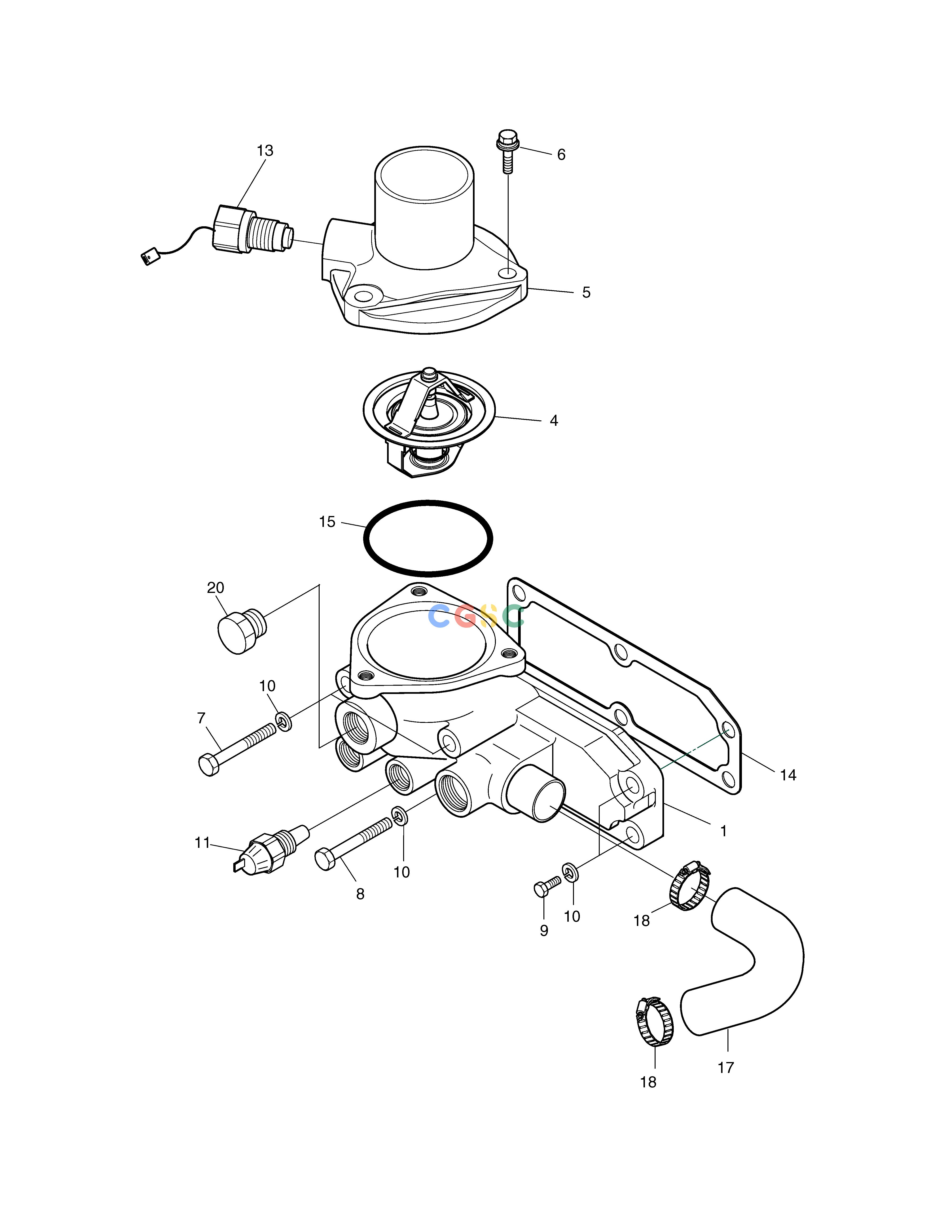 斗山零件查询THERMOSTAT MEGA 160 TIER-II Doosan parts catalog online