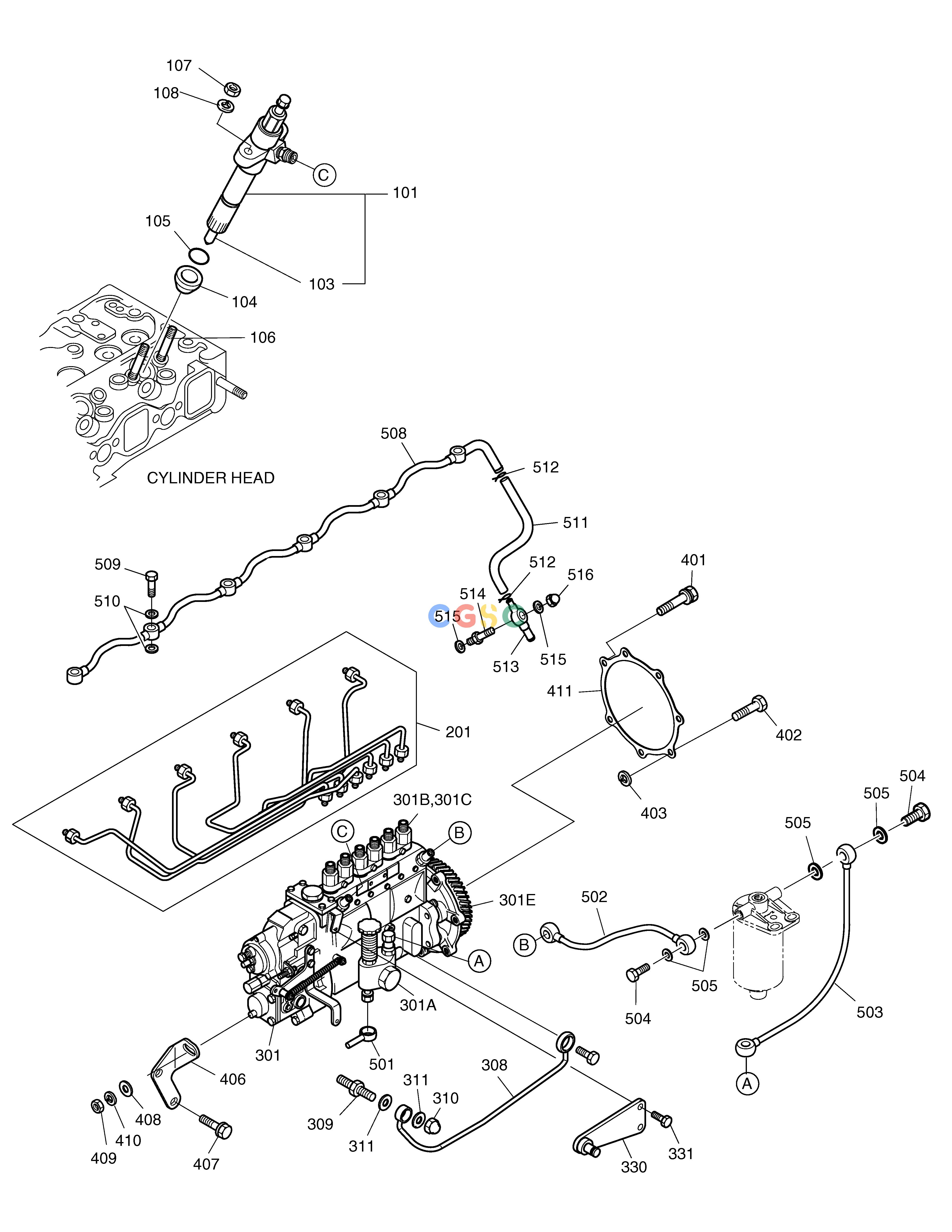 斗山零件查询FUEL SYSTEM MEGA 160 TIER-II Doosan parts catalog online