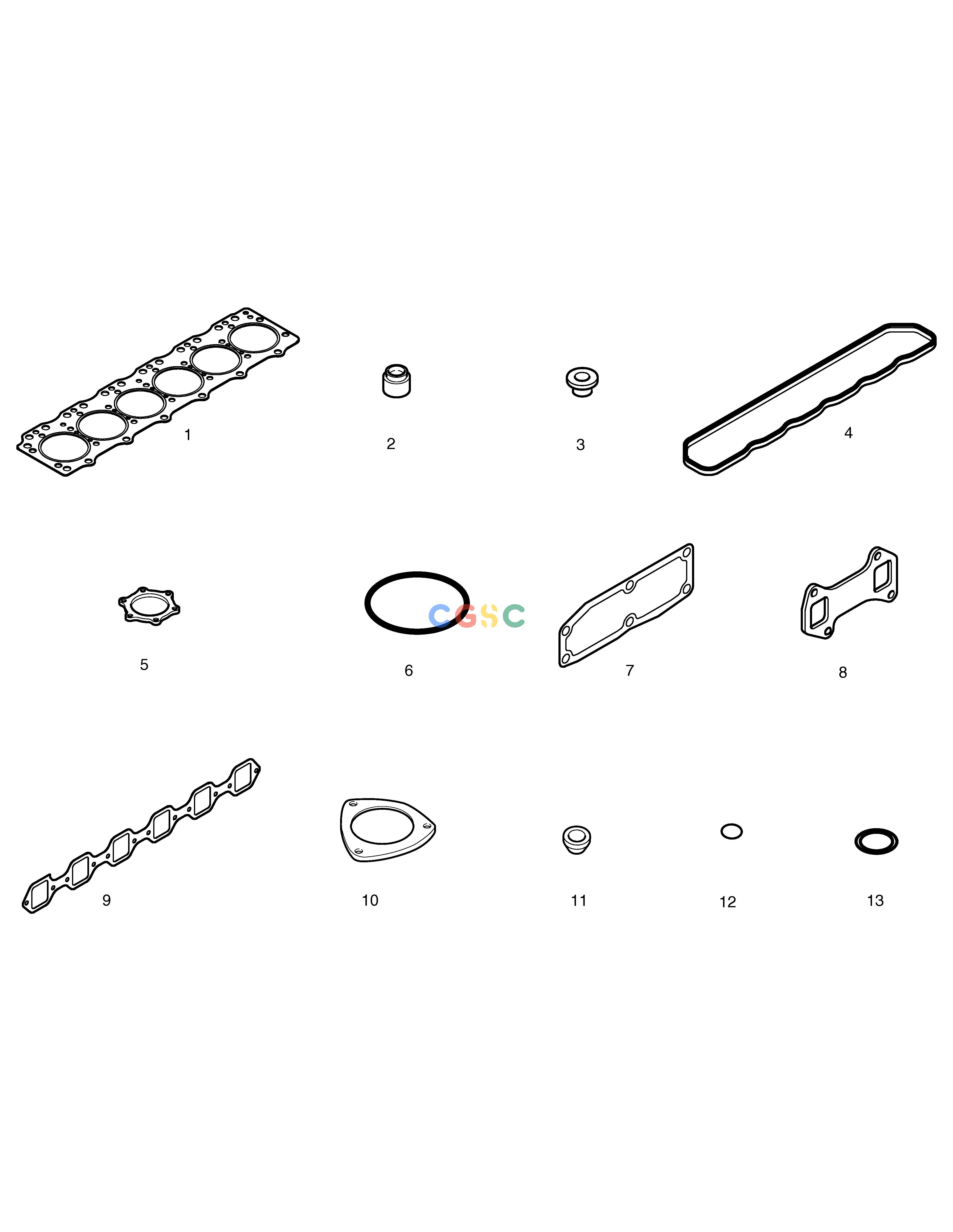 斗山零件查询OVER HAUL GASKET KIT-TOP MEGA 160 TIER-II Doosan parts catalog online