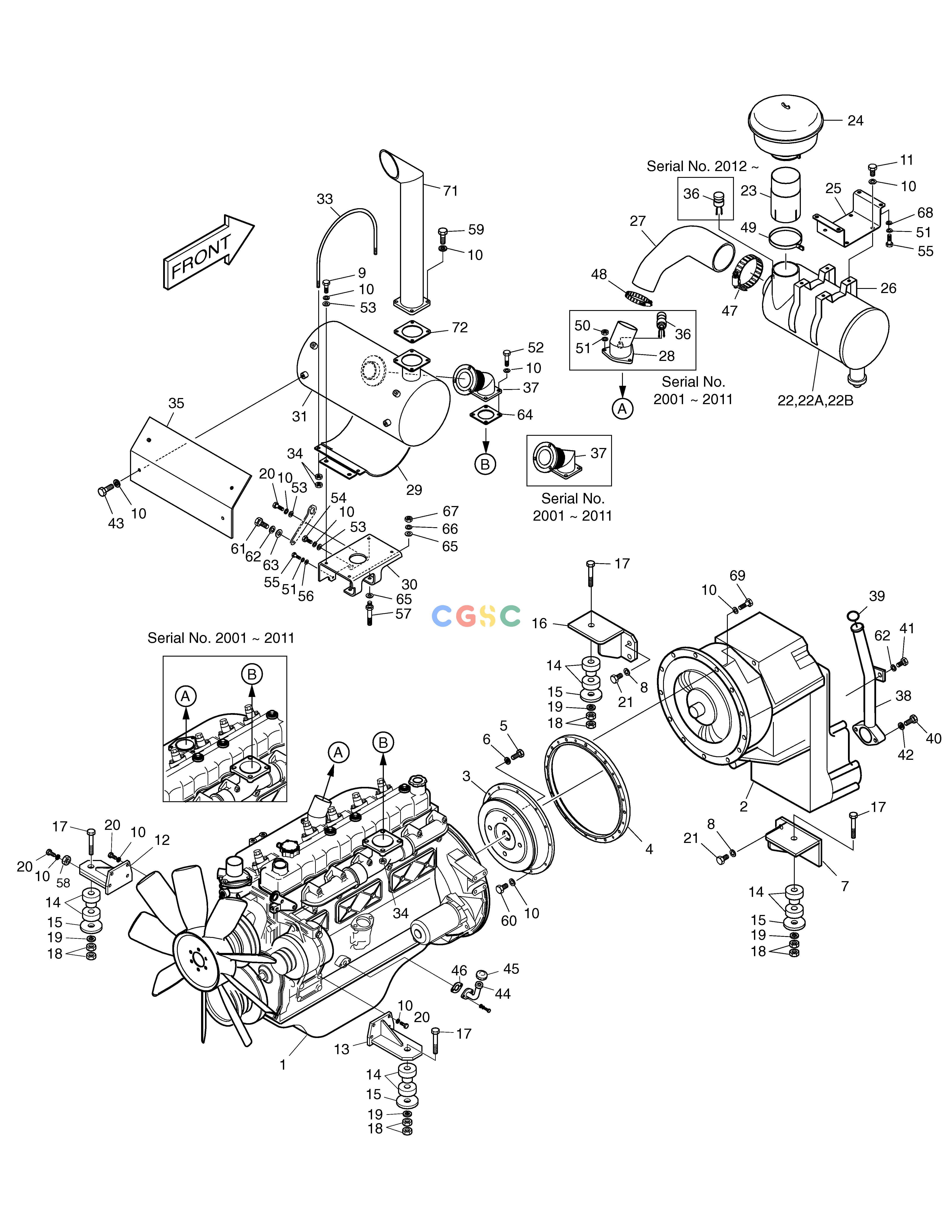 斗山零件查询ENGINE MOUNTING MEGA 160 TIER-II Doosan parts catalog online